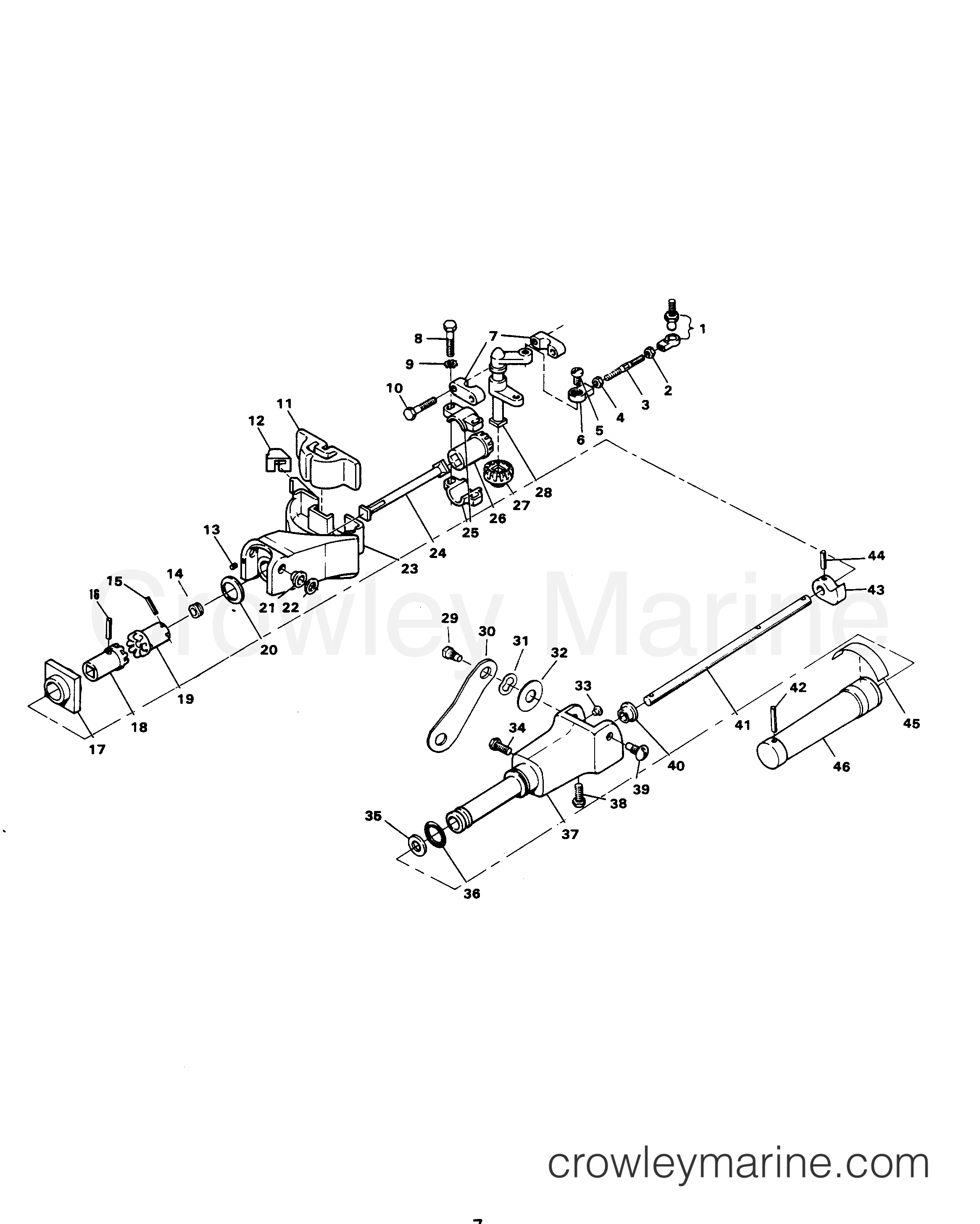 1981 Outboard 7.5 - 71B1B - STEERING ARM