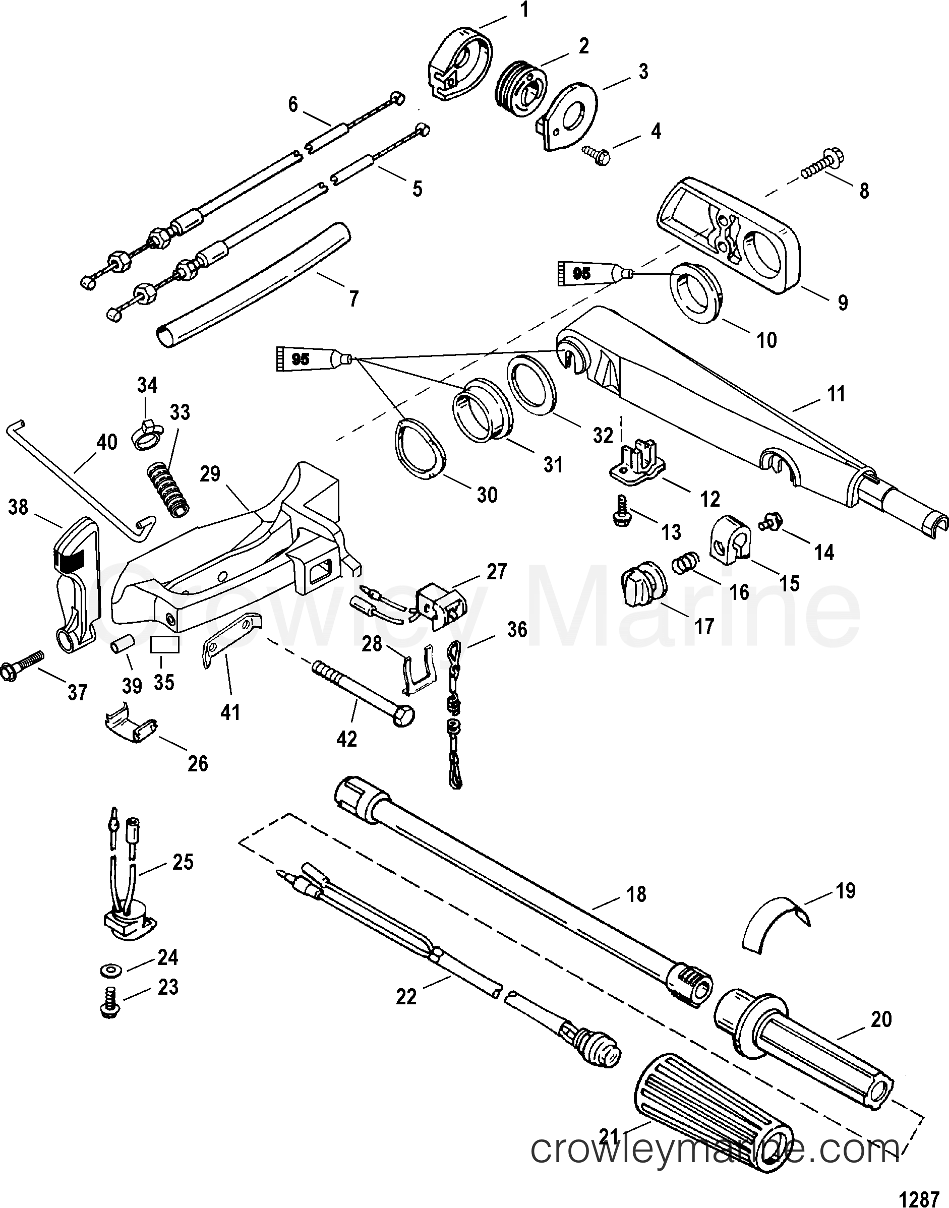 2003 Outboard 30 [EL 4] - 7F30312MB - TILLER HANDLE
