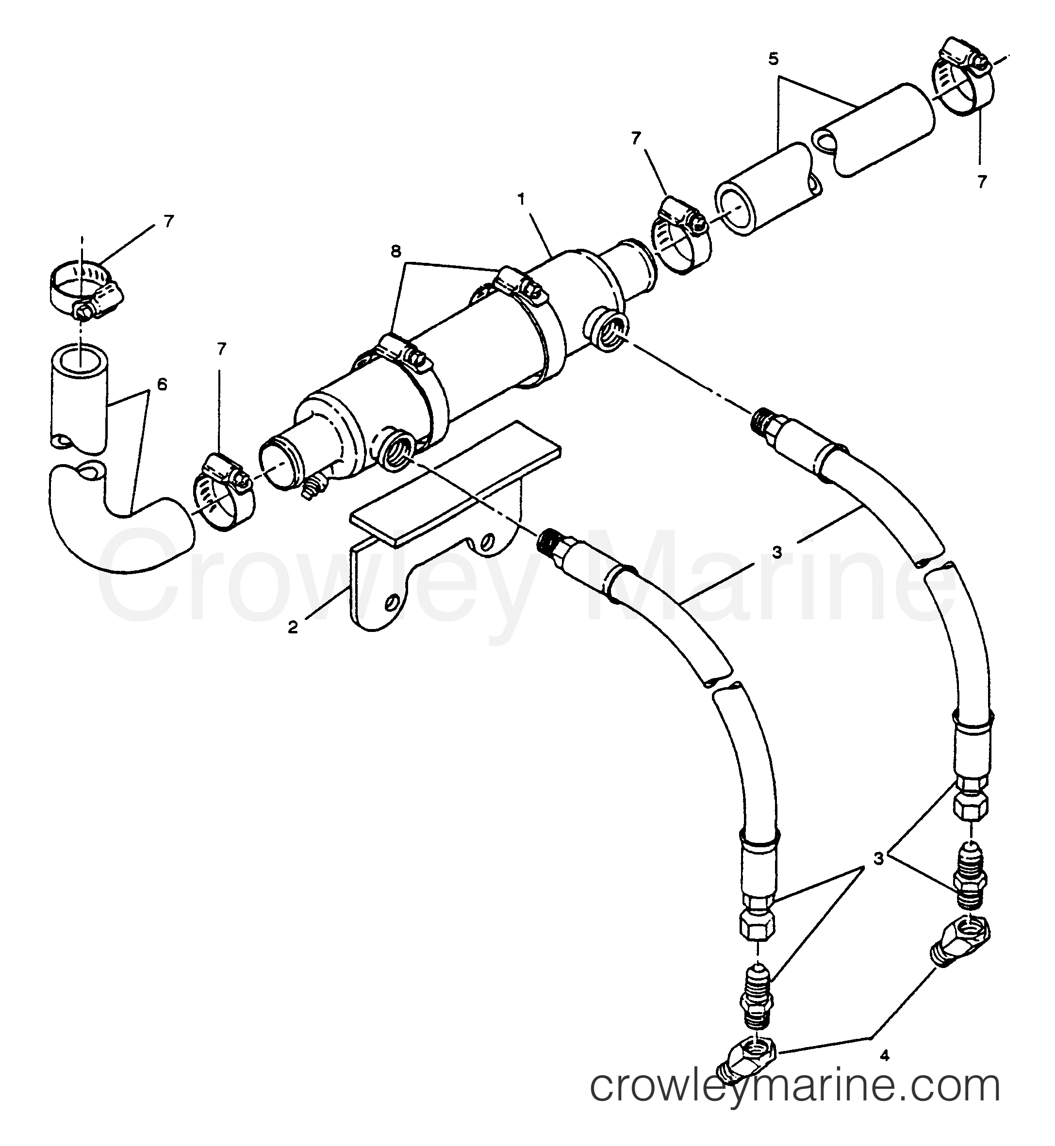GEAR OIL COOLING SYSTEM (MODELS WITH TWIN DISK MGEARS ONLY) All