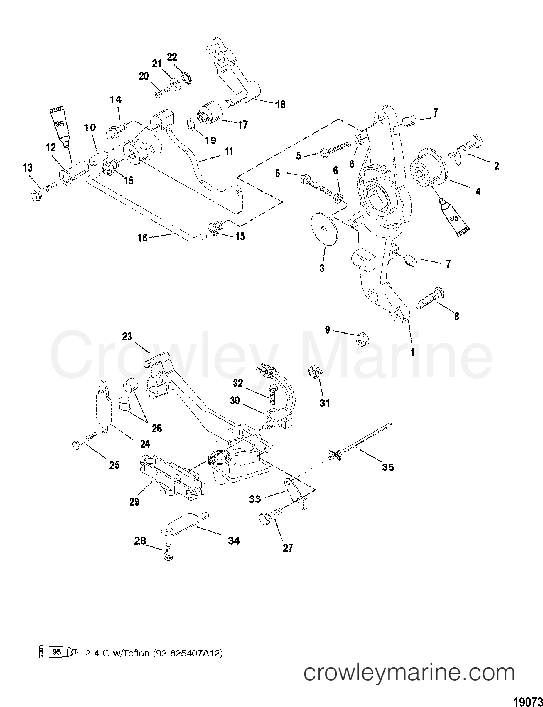 1998 Outboard 225DFI [L] - 7225473GD - THROTTLE LINKAGE