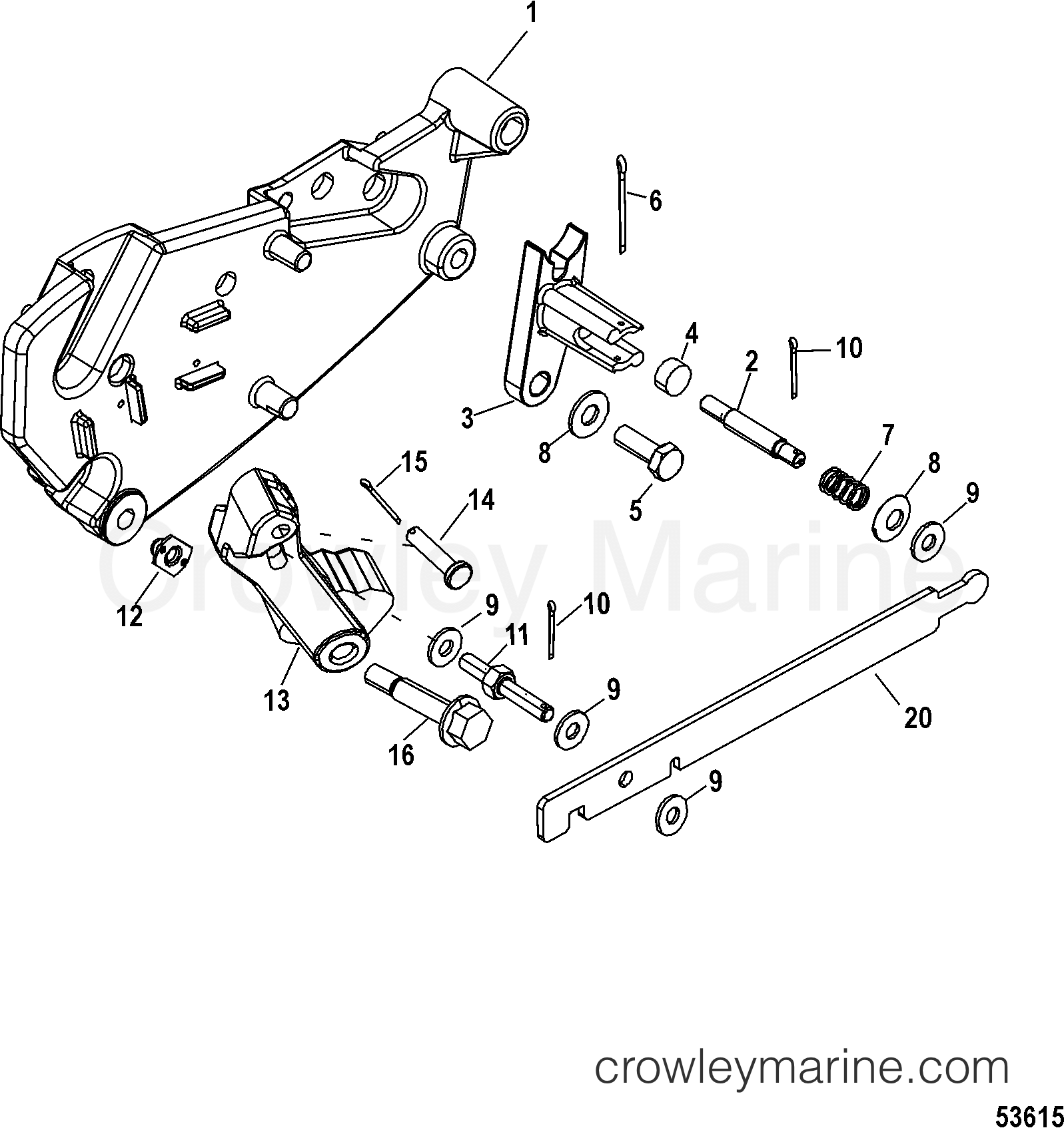 2013 Inboard Engine 3.0L TDI - 3D300067D - SHIFT BRACKET, MECHANICAL