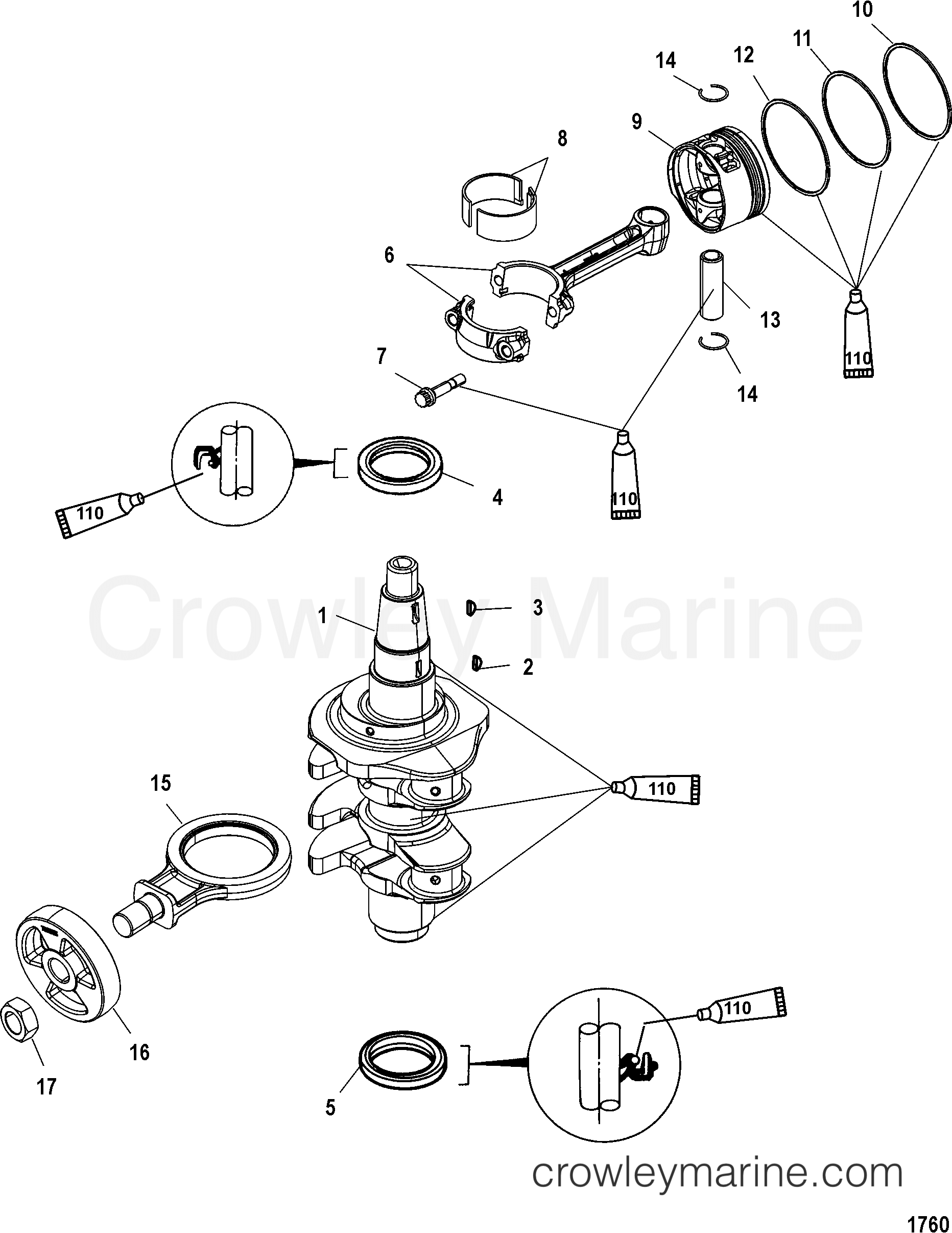 2003 Outboard 25 [EL 4] - 7F25312MB - CRANKSHAFT