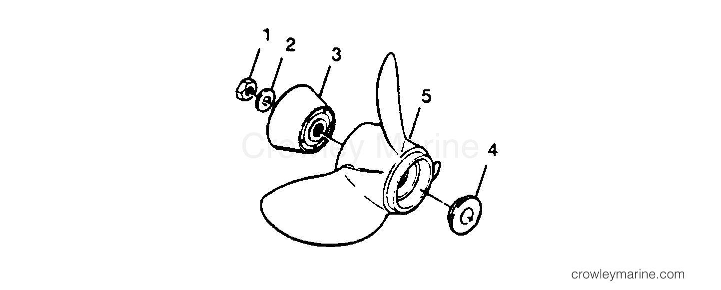 1990 Outboard 90 - 906F90B [Force] - STRAIGHT HUB PROPS