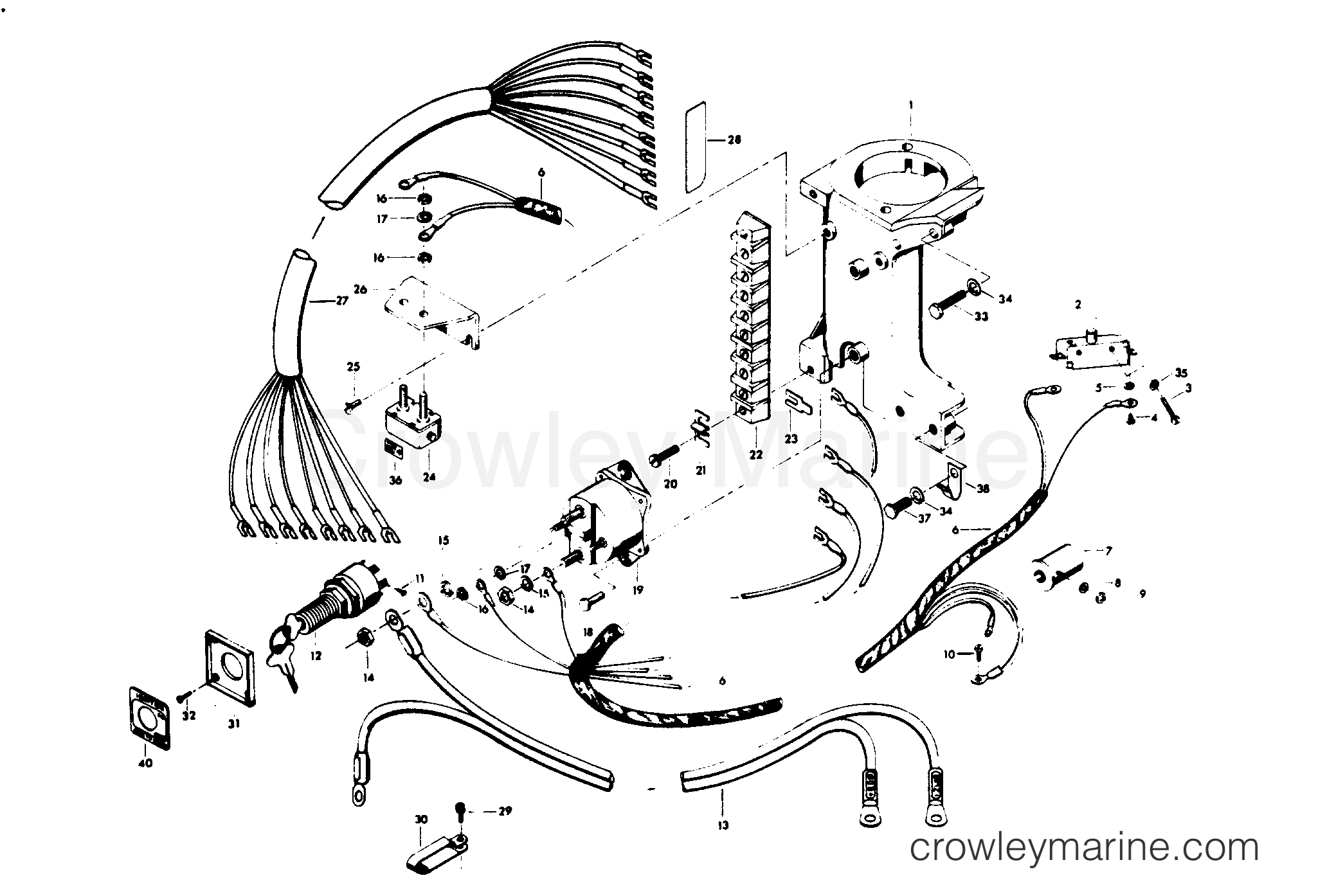 1978 Outboard 35 - H0356H78M - ELECTRICAL COMPONENTS