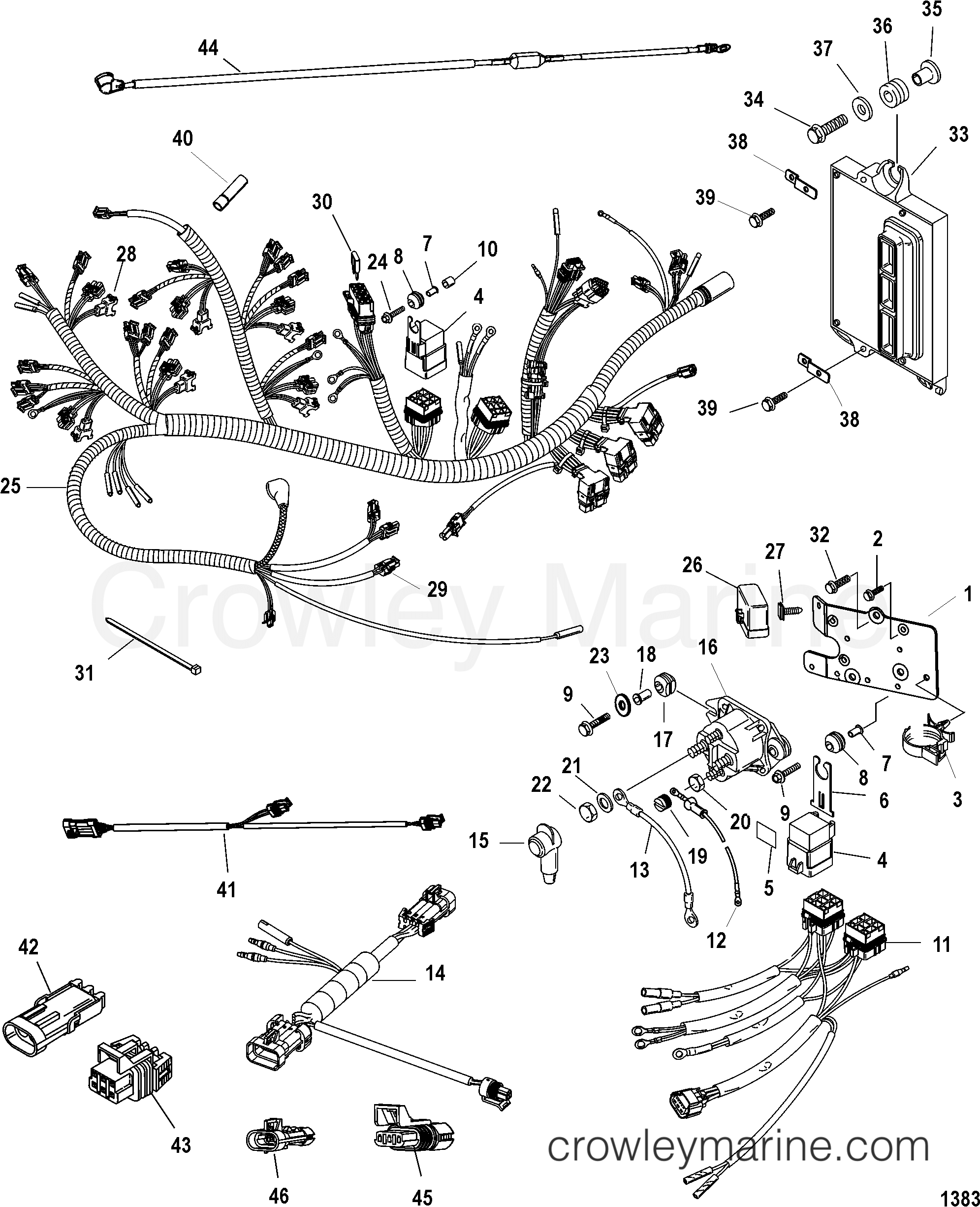 2005 Outboard 200EFI [L] - 7200413TD - ELECTRICAL PLATE ASSEMBLY