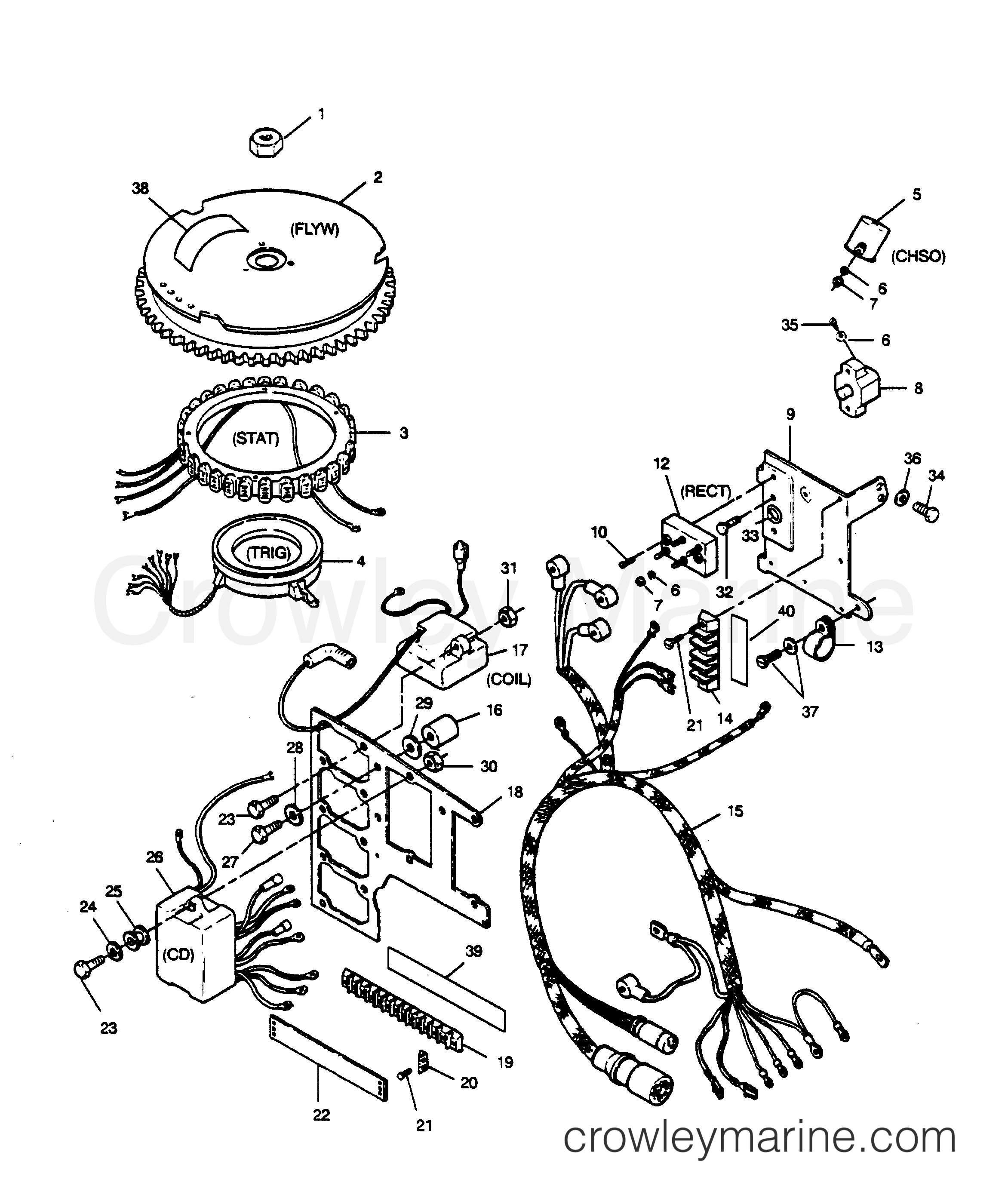1989 Outboard 85LD - 85LD9C [L-DRIVE] [Force] - ELECTRICAL COMPONENTS