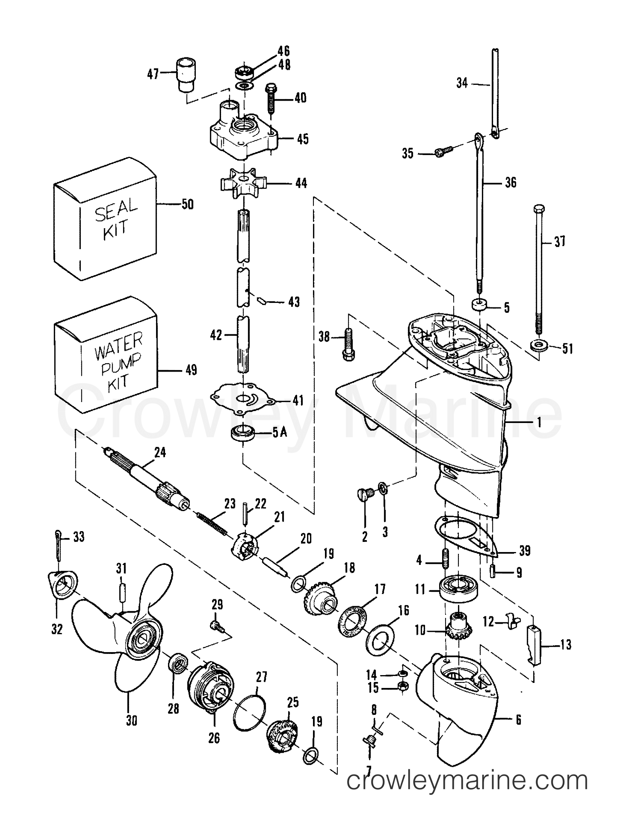 1985 Outboard 15 - H0152F85A - GEAR HOUSING (ALL MODELS)