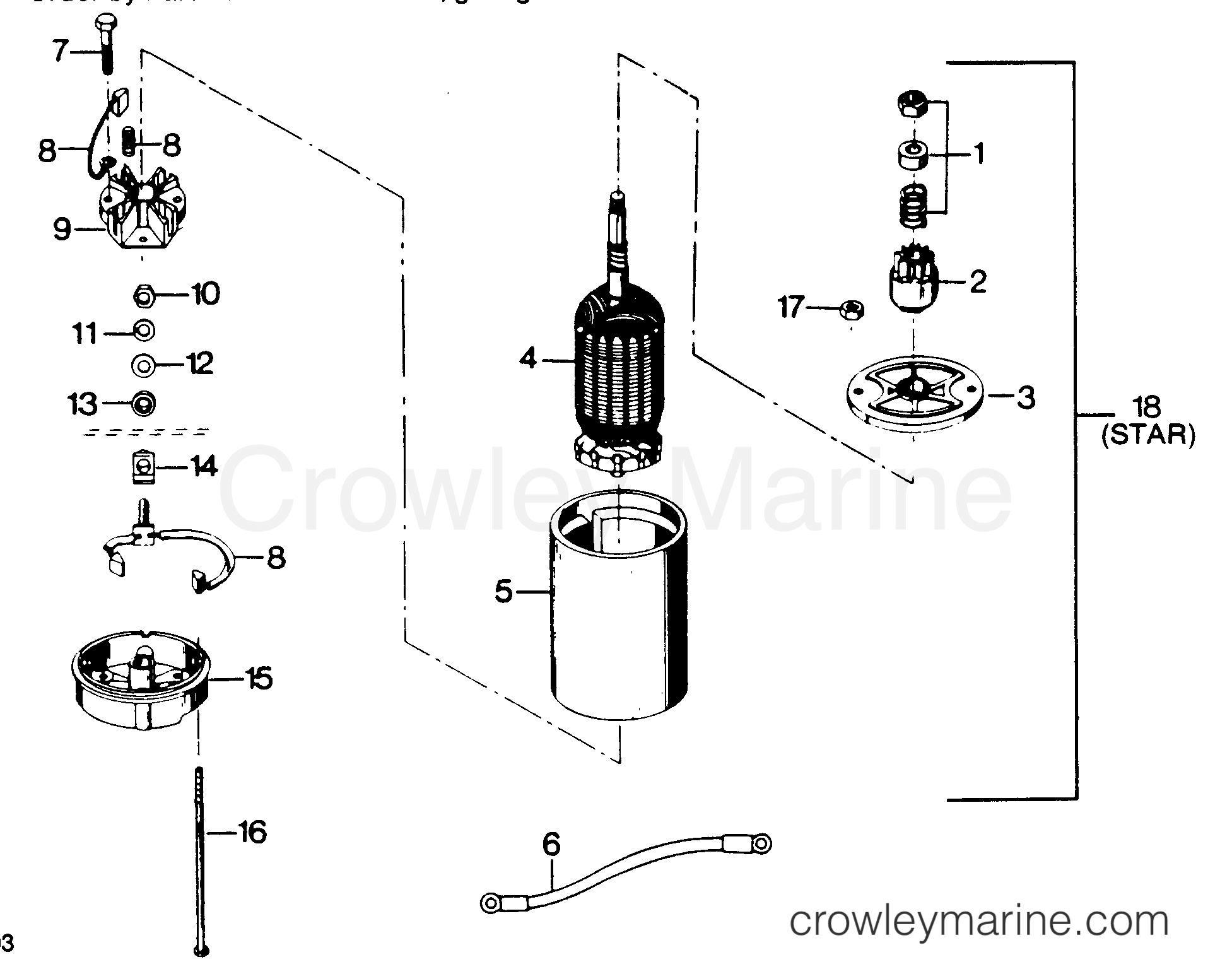 1988 Outboard 50 - 507Y8A [Force] - ELECTRIC STARTER