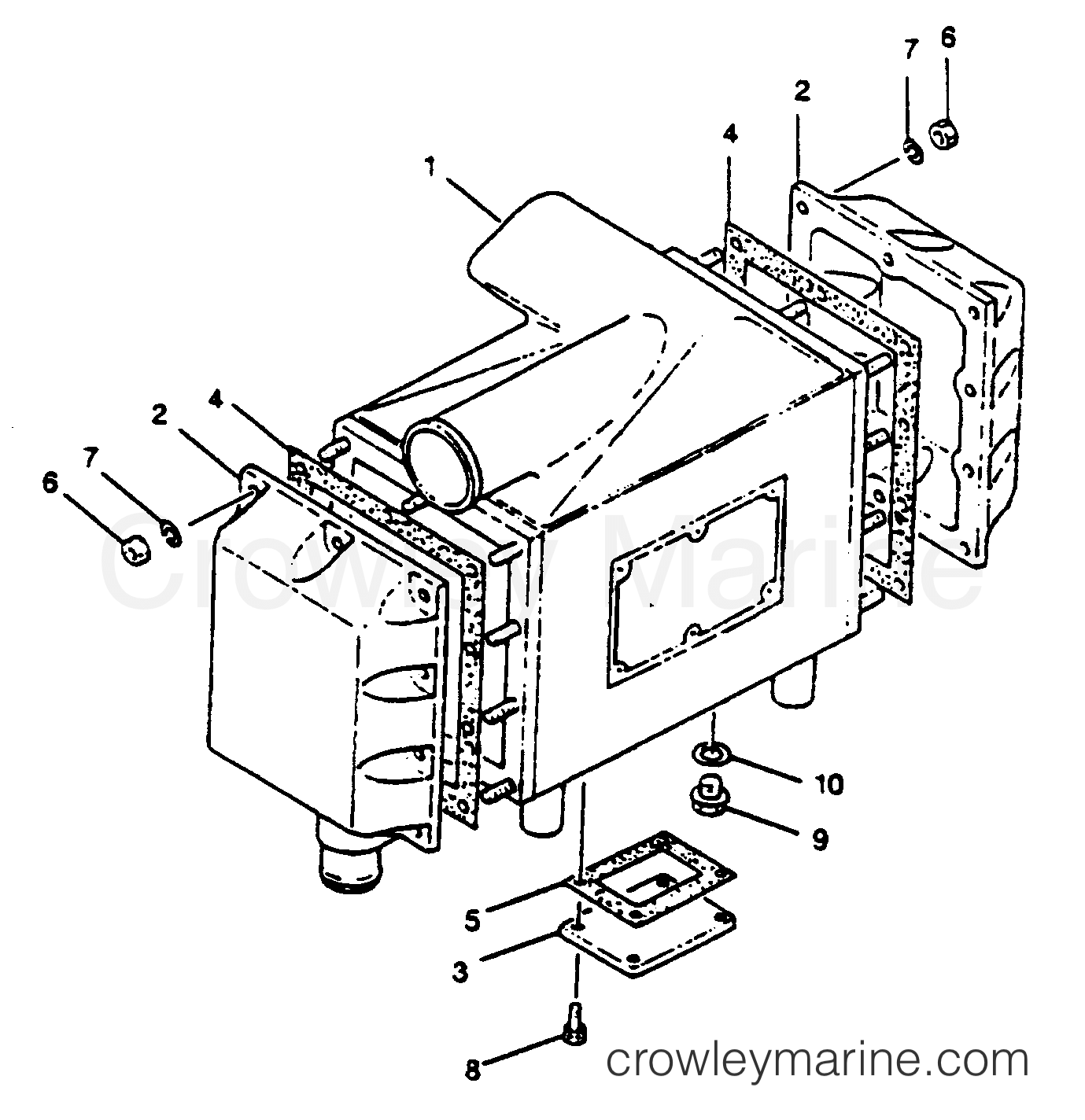 1995 Inboard Engine 4.0LD [PORT] - 34012D9HS - INTERCOOLER ASSEMBLY
