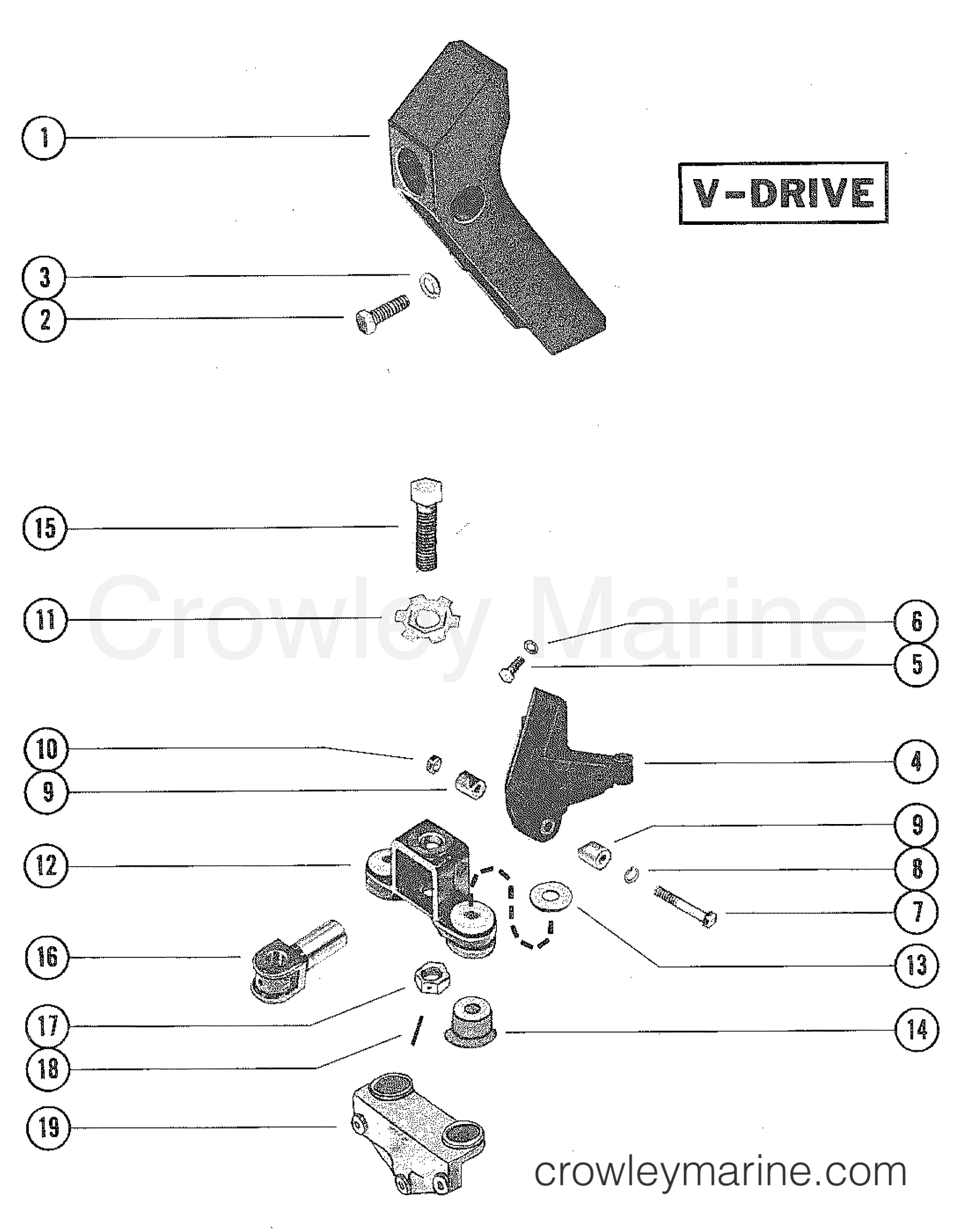 Serial Range Mercruiser 225 (4 BBL.) FORD 302 V-8 1973-