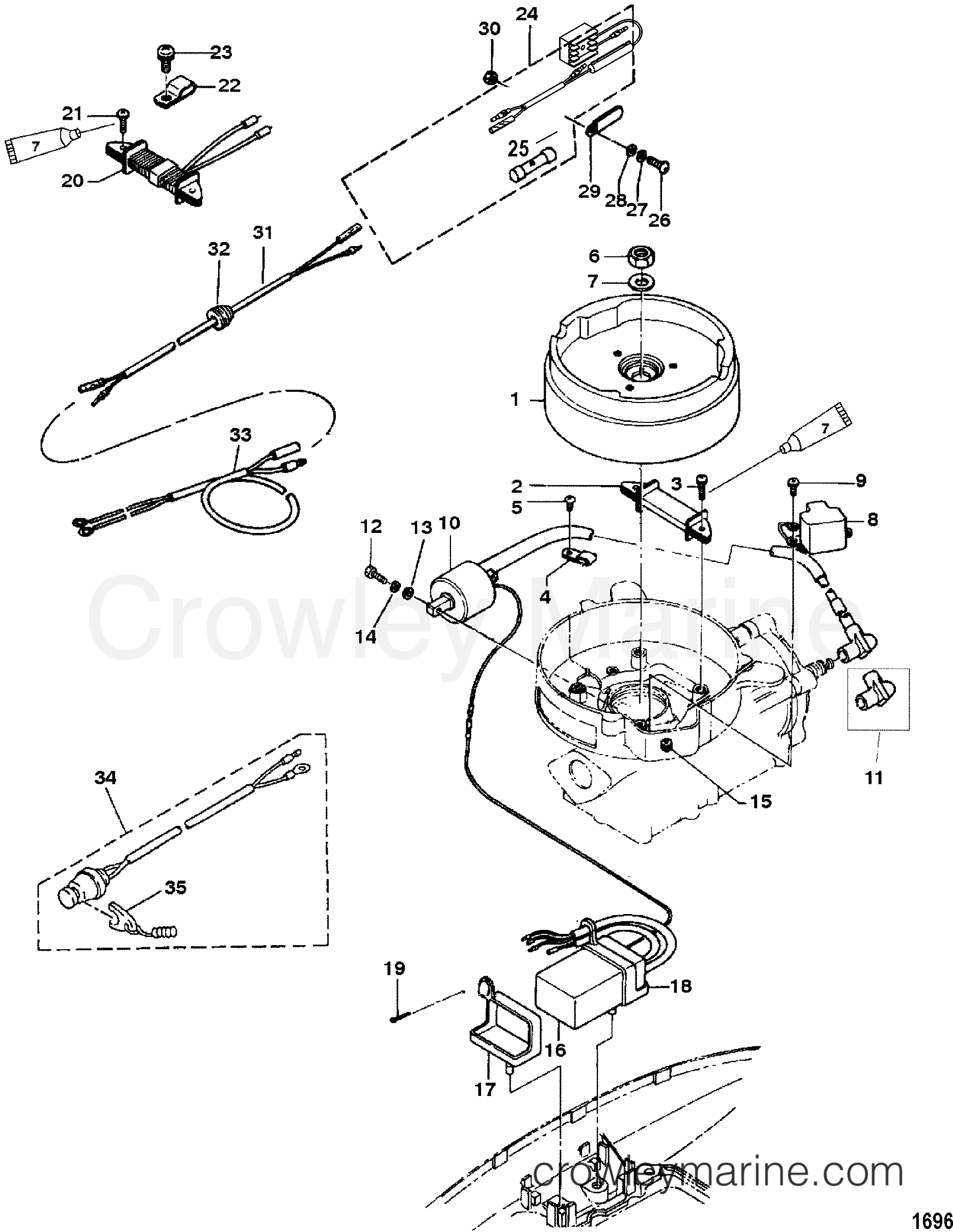 2001 Outboard 5 [M] - 7005201KB - MAGNETO AND IGNITION COMPONENTS