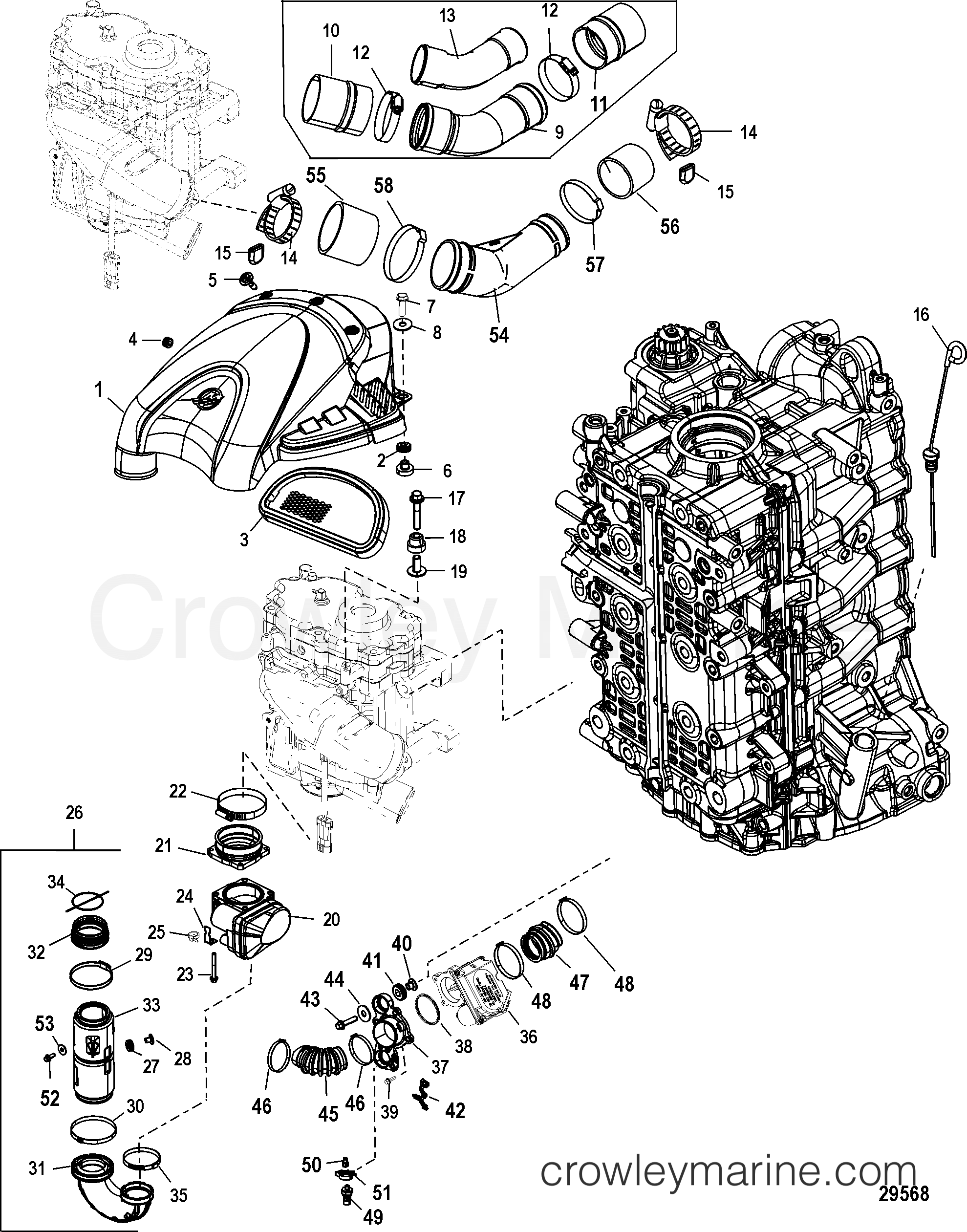 2006 Outboard 135 [L 4] - 7135V13ZB - INDUCTION COMPONENTS