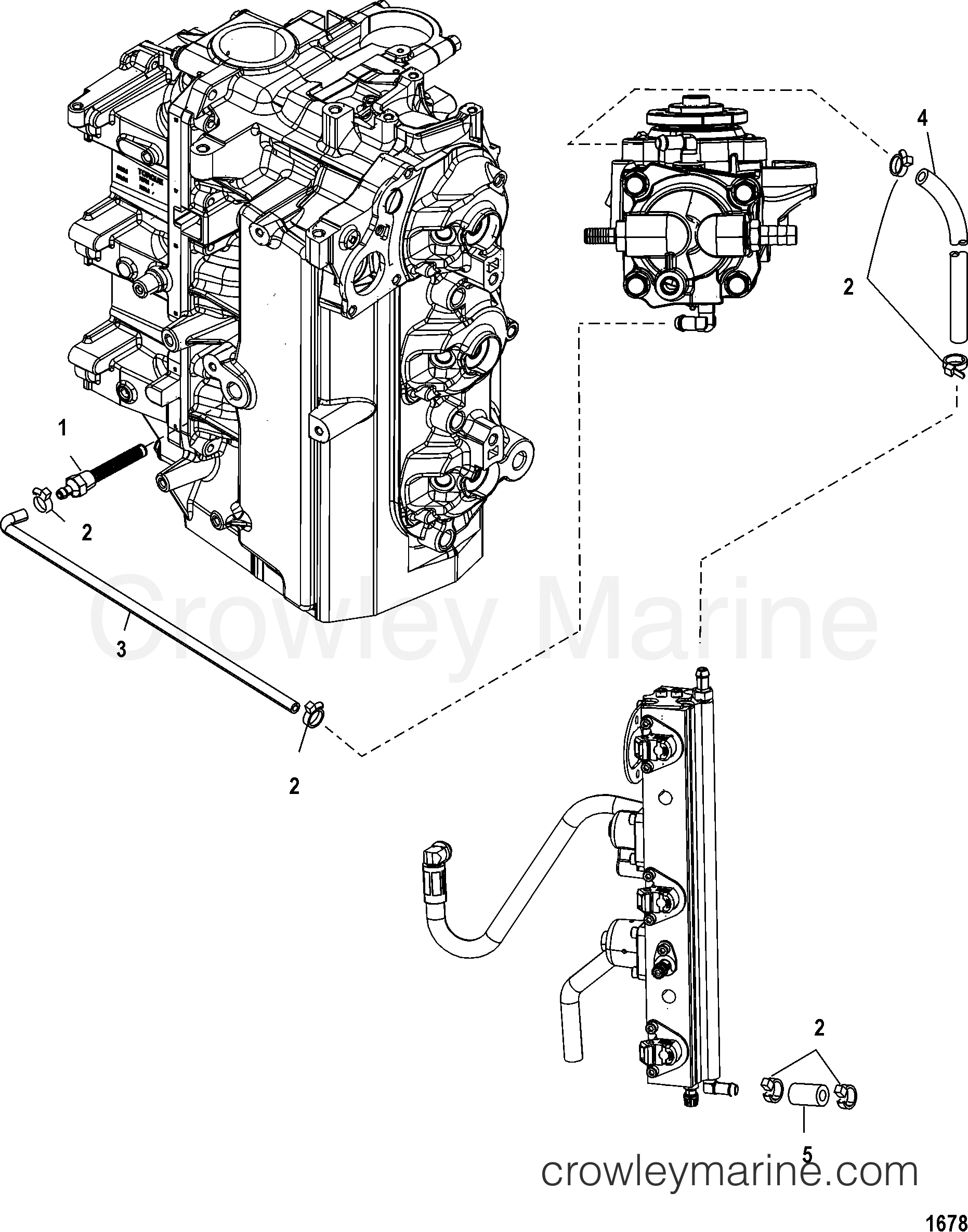 2004 Outboard 115DFI [EXLPTO SW] - 7115D83RY - WATER HOSES