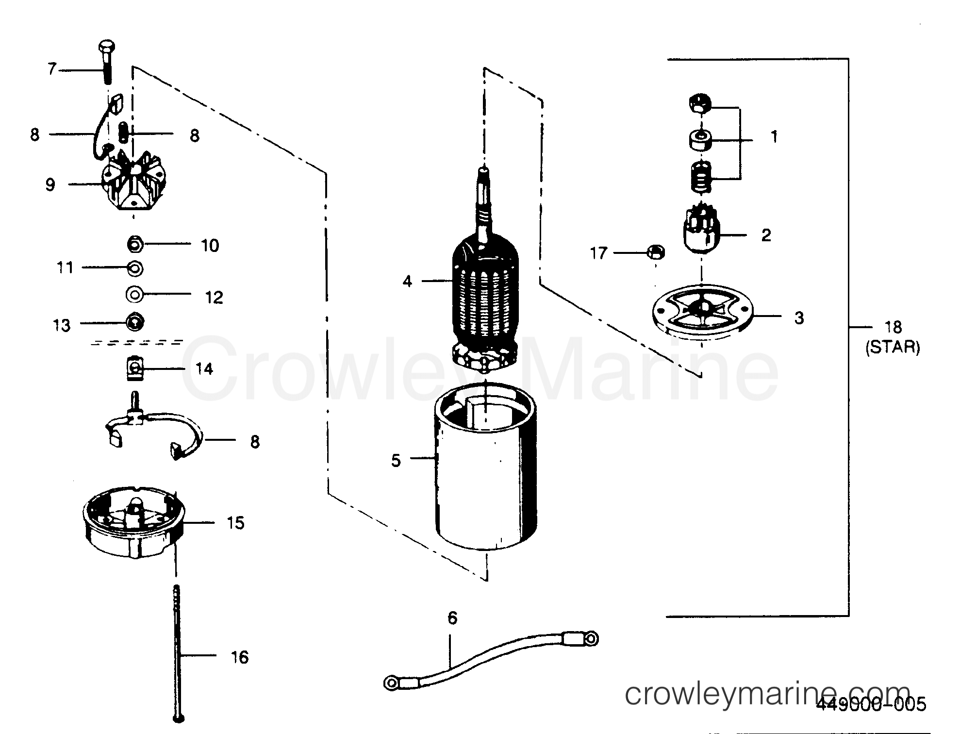 1990 Outboard 50 - 507F90A [Force] - ELECTRIC STARTER