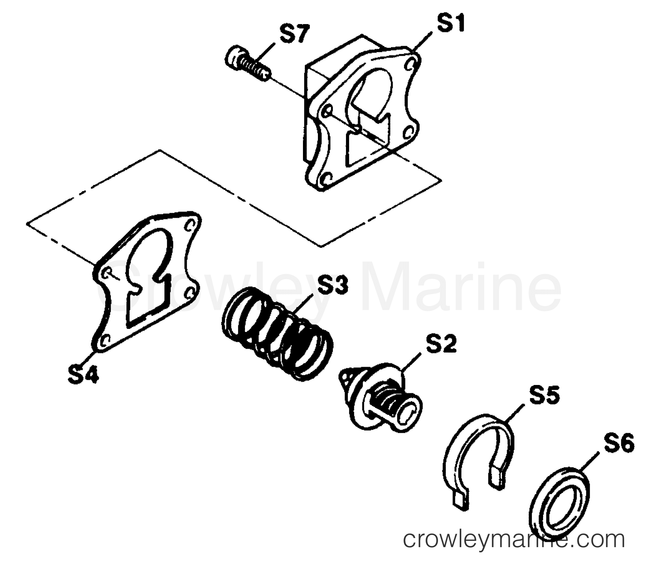 1991 Outboard 90 - 903E91D [Force] - THERMOSTAT
