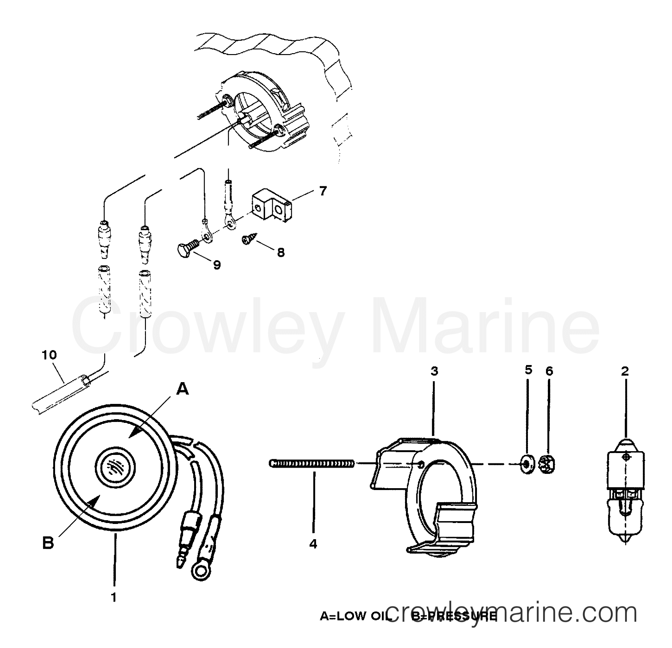 1996 Outboard 8 [MH 4] - 7F08261EF - VISUAL WARNING KIT