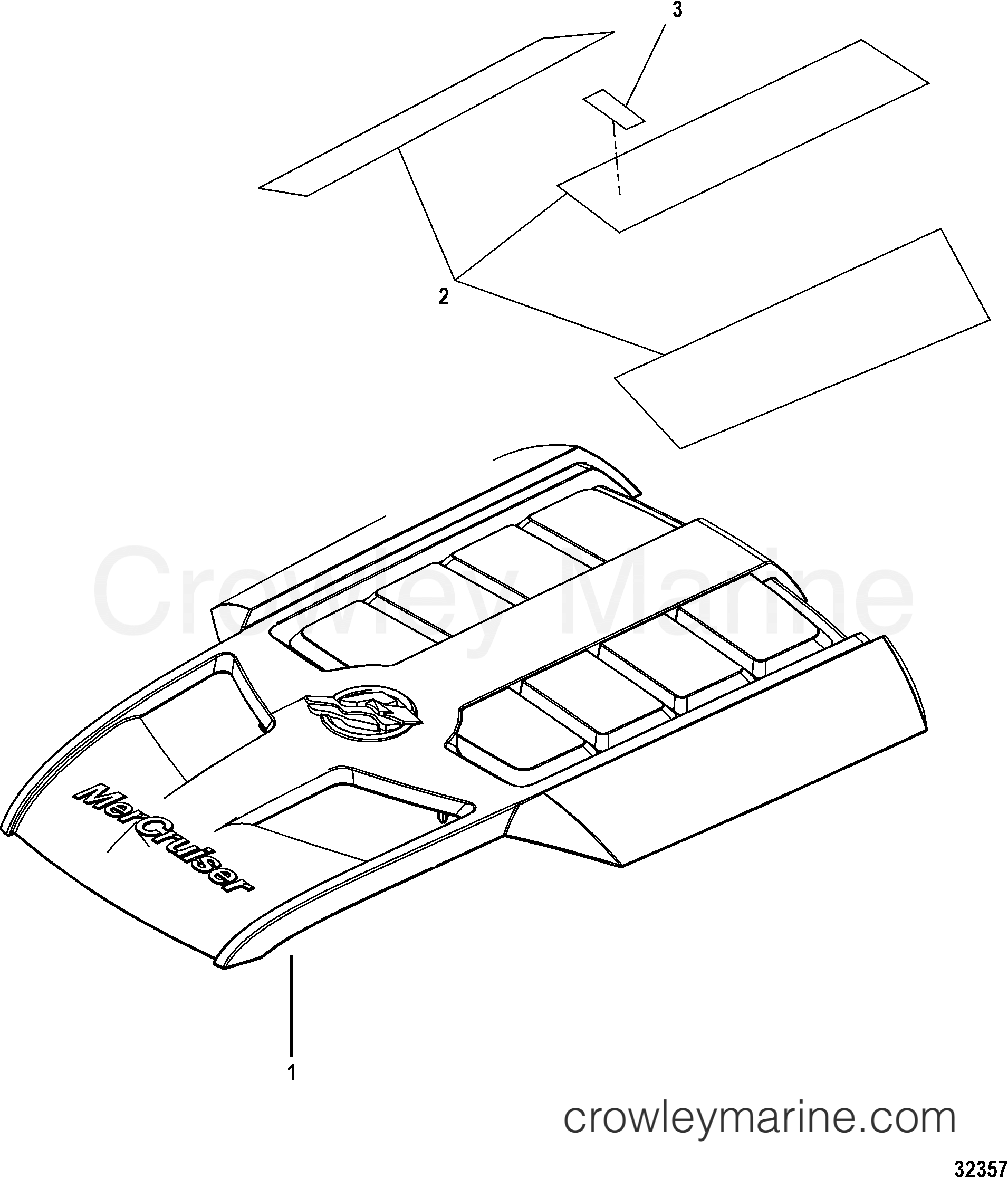1998 Inboard Engine 8.1L [DTS HORIZ] - 30810320E - ENGINE COVER