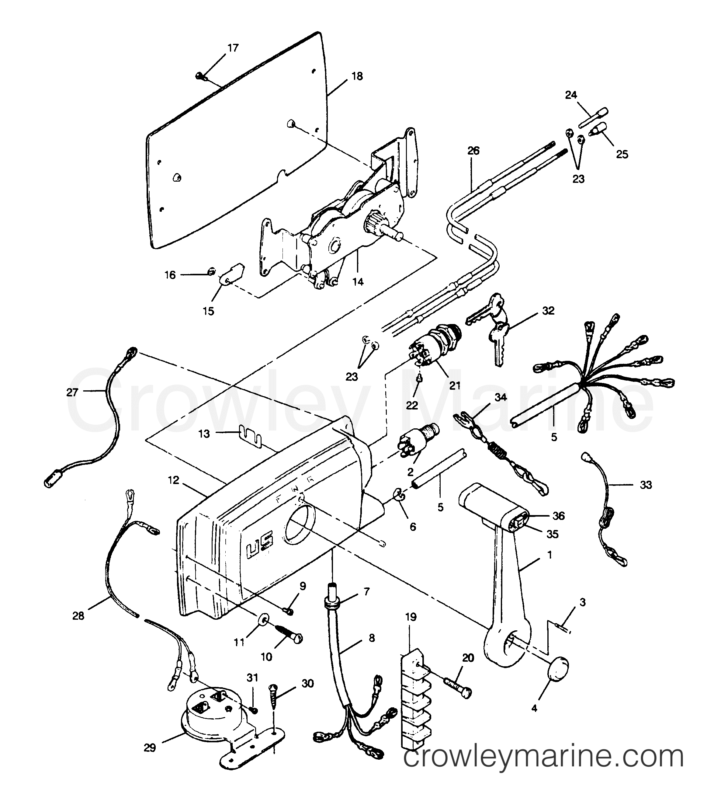 1990 Outboard 50 - 507F90B [Force] - REMOTE CONTROL
