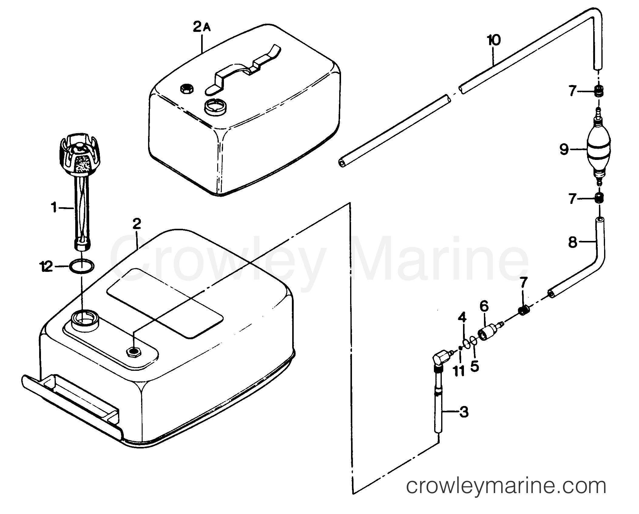 1987 Outboard 50 - 507F7A [Force] - FUEL TANK AND LINE