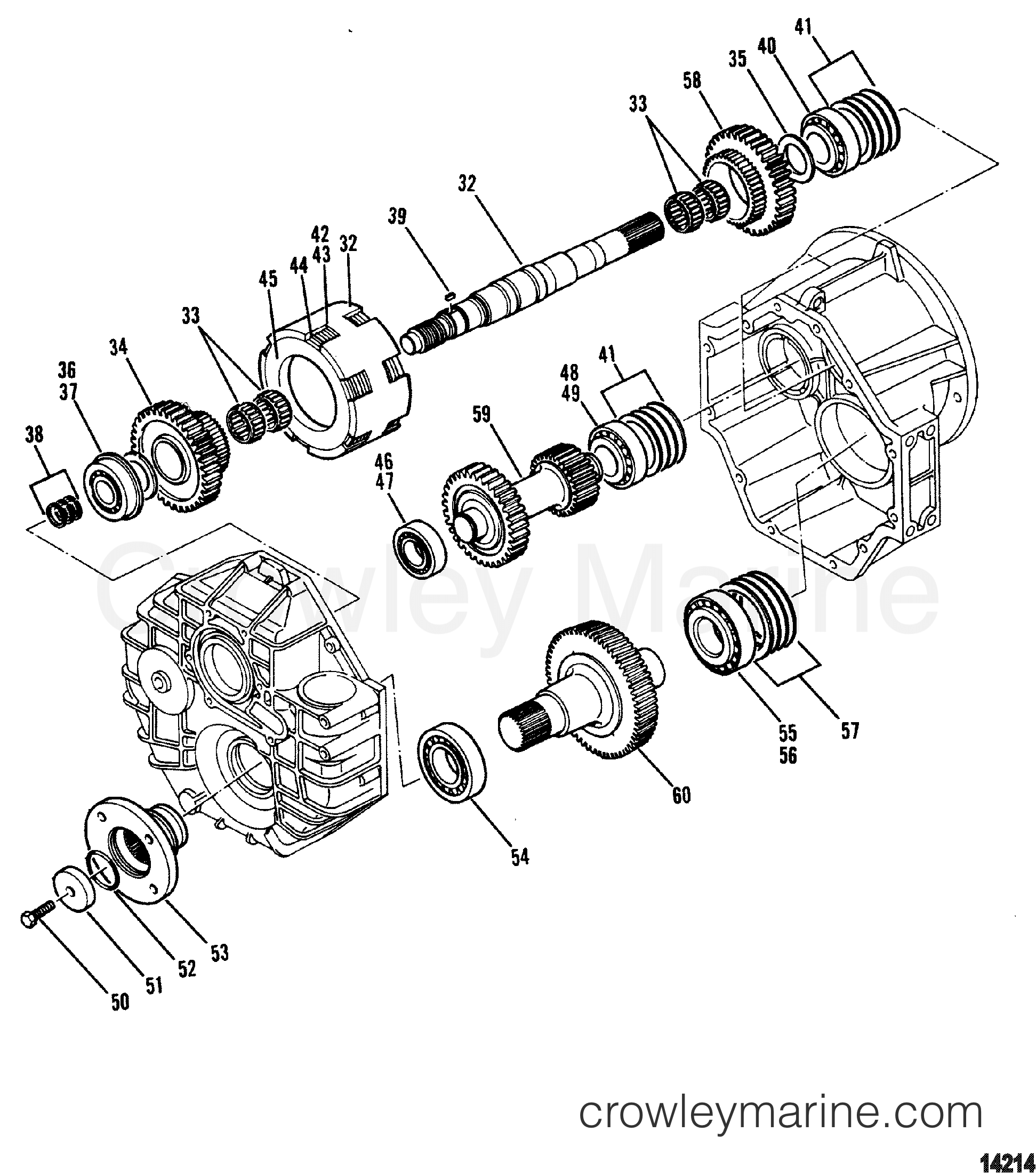 1998 Inboard Engine 5.7L [CARB] - 331A729LS - TRANSMISSION(DOWN ANGLE) (HURTH 630)