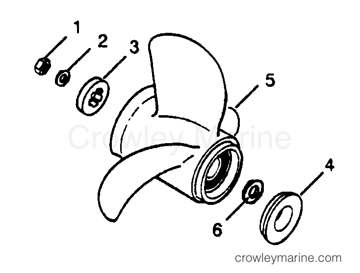1989 Outboard 85 - 856A9D [Force] - FLARED HUB PROP