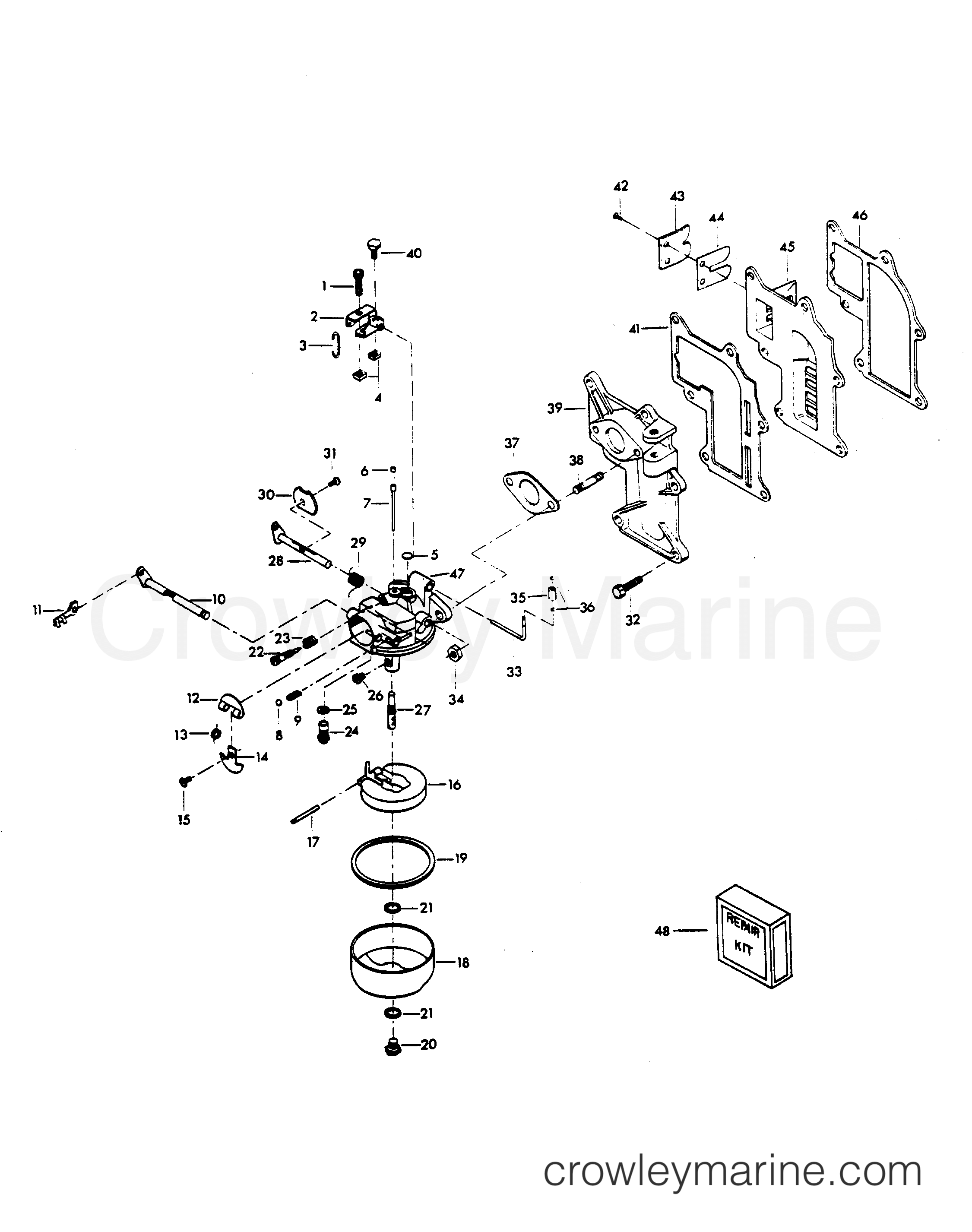 1980 Outboard 9.9 - H0091B80B - FUEL SYSTEM
