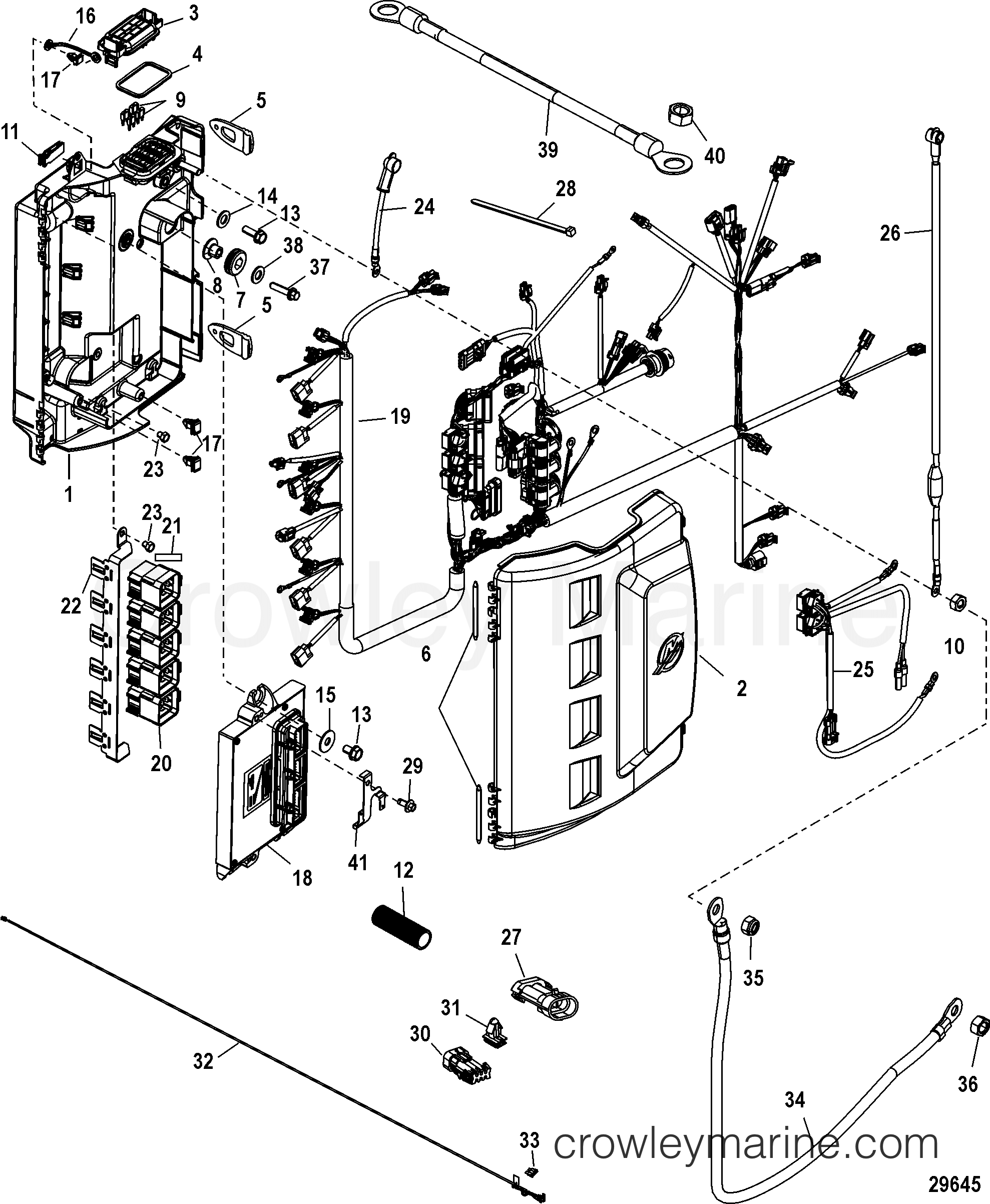 2006 Outboard 250 [XL 4] - 7250V23ID - ELECTRICAL BOX COMPONENTS