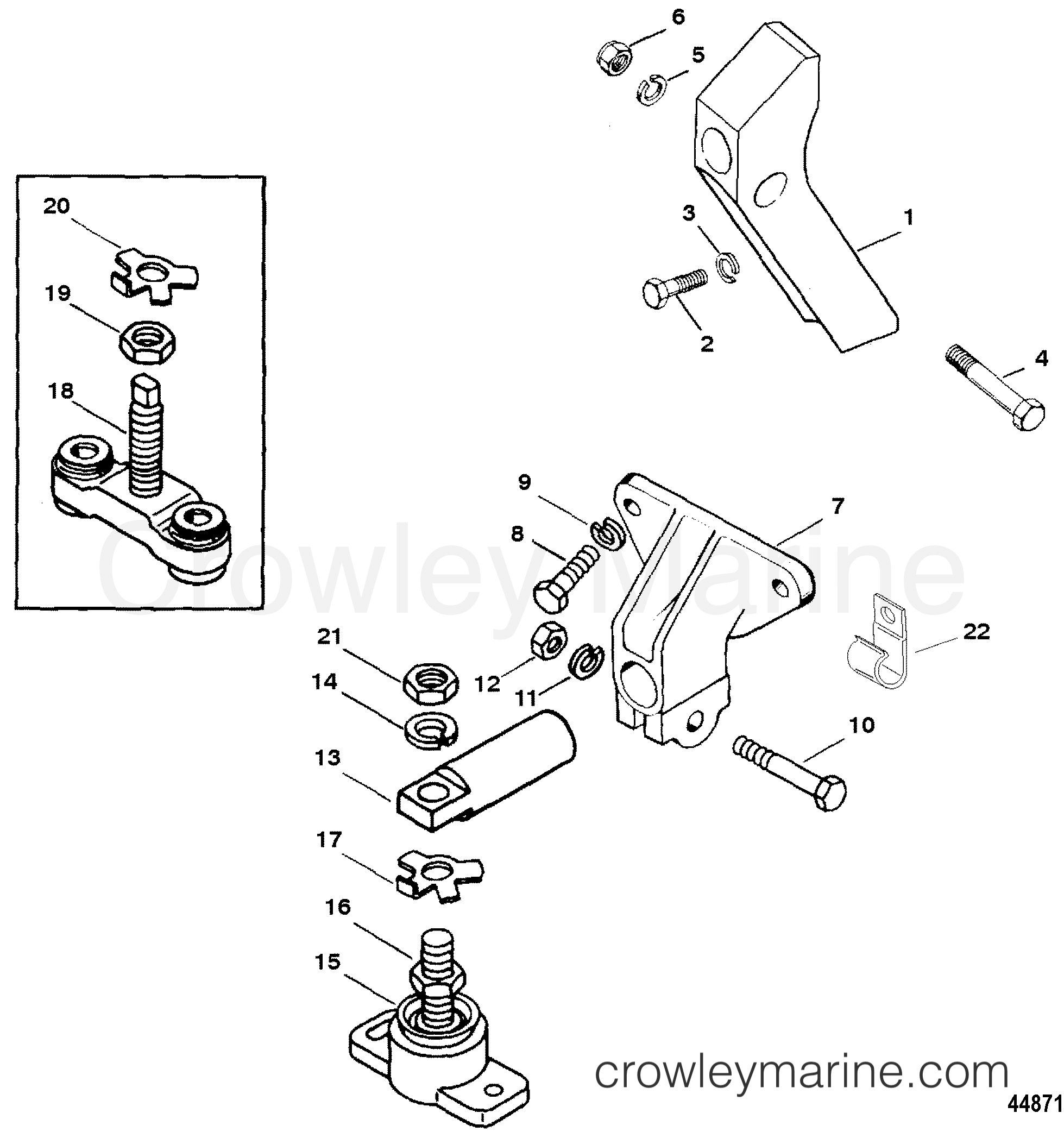1996 Inboard Engine 8.2L [MPI] - 382E4B9JS - TRANSMISSION AND ENGINE MOUNTING(BORG WARNER 72)