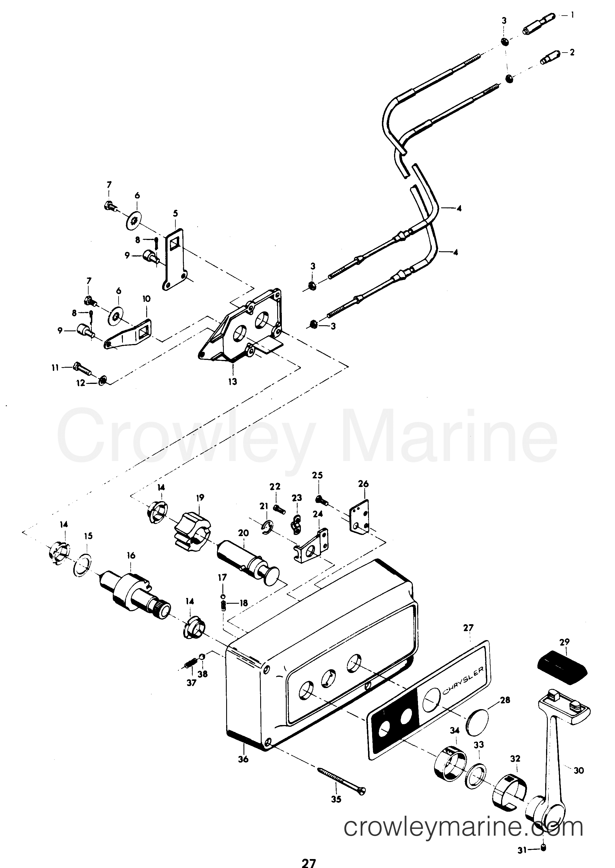 1979 Outboard 55 - H0559H79L - REMOTE CONTROL