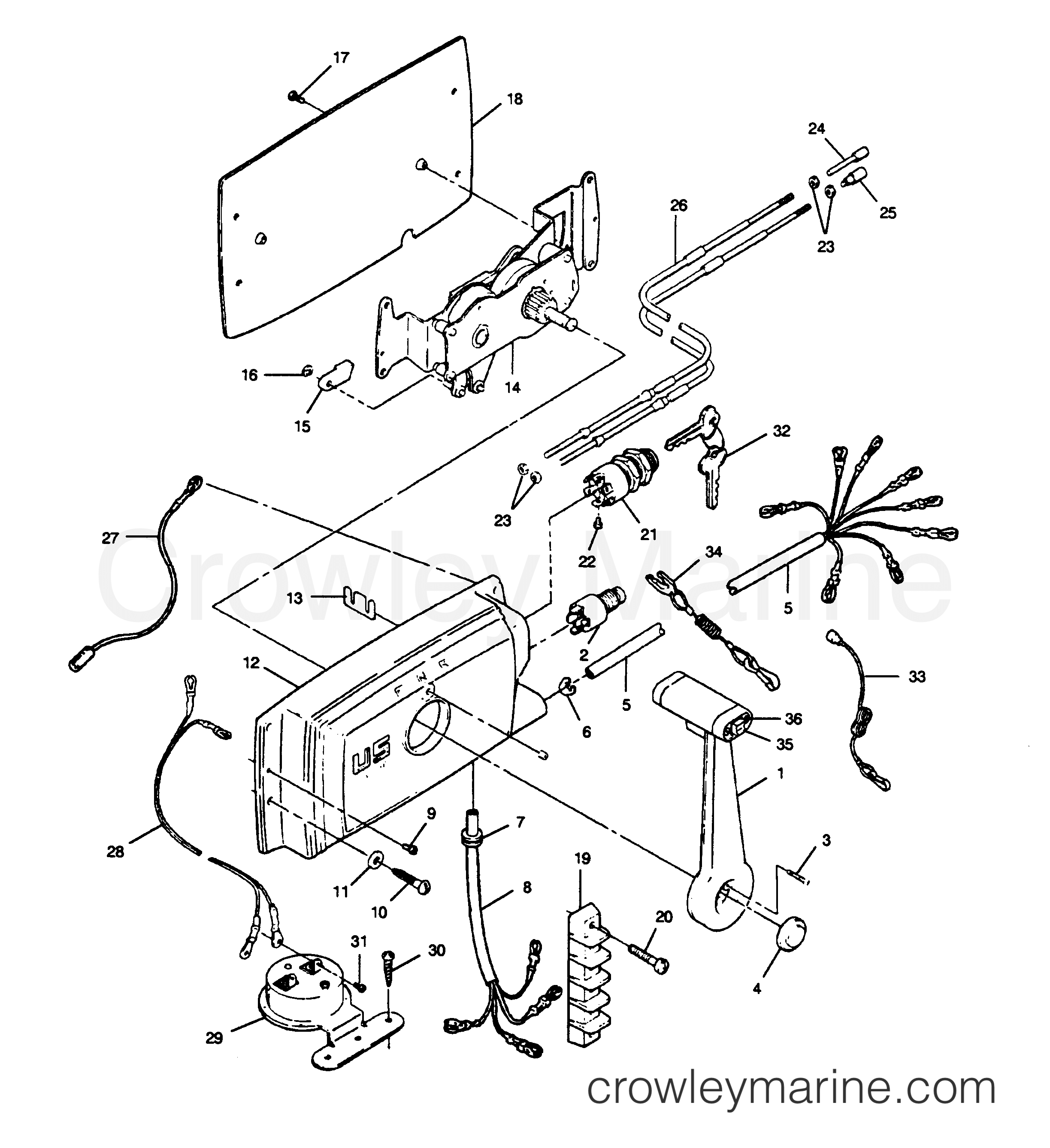 1990 Outboard 35 - 352F90C [Force] - REMOTE CONTROL