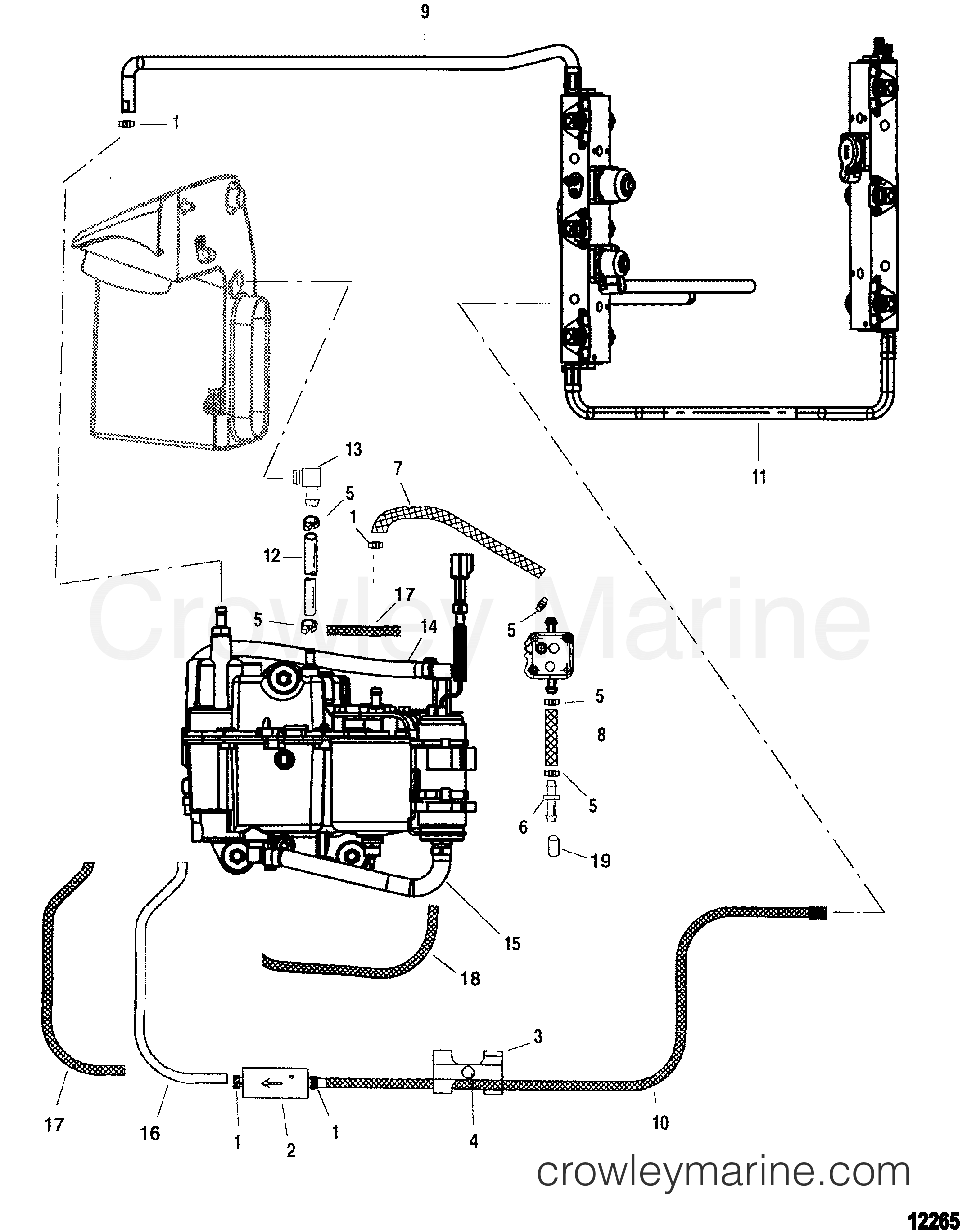 2000 Outboard 225DFI [L DIG] - 7225D730D - FUEL SYSTEM