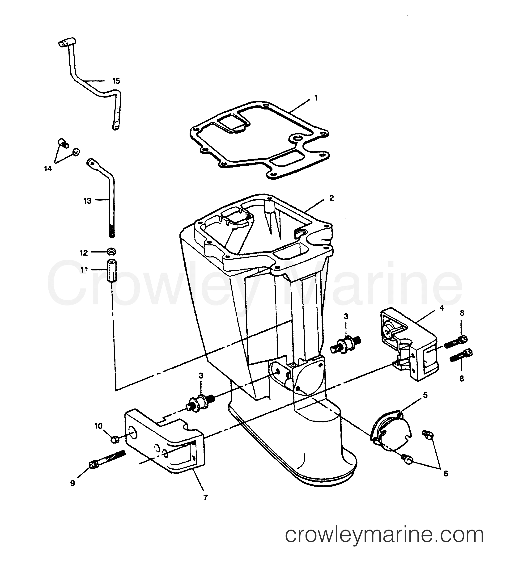 1989 Outboard 50 - 507A9D [Force] - MOTOR LEG