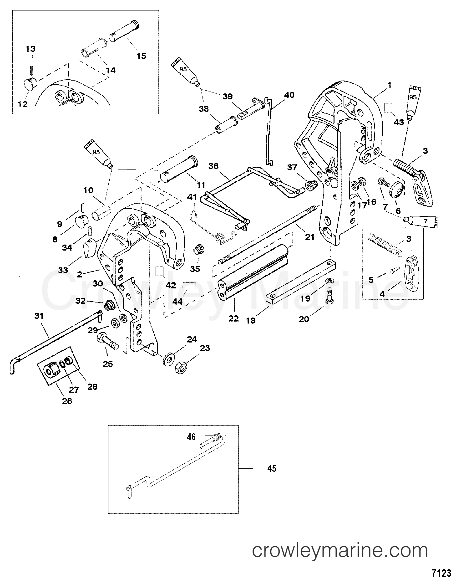 1998 Outboard 40 [EO] - 7041302GB - CLAMP BRACKET