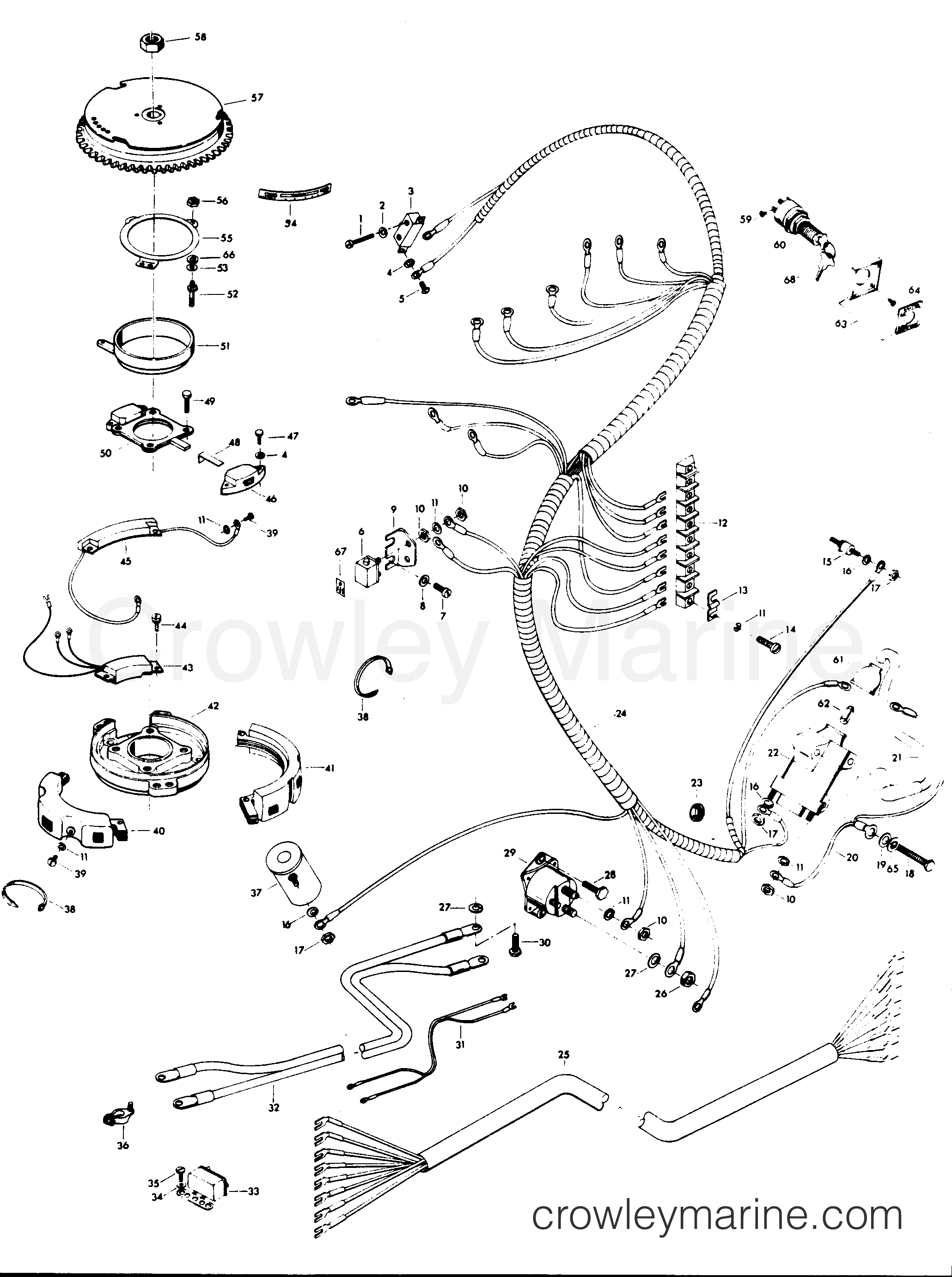 1977 Outboard 55 - H0559H77H - ELECTRICAL COMPONENTS