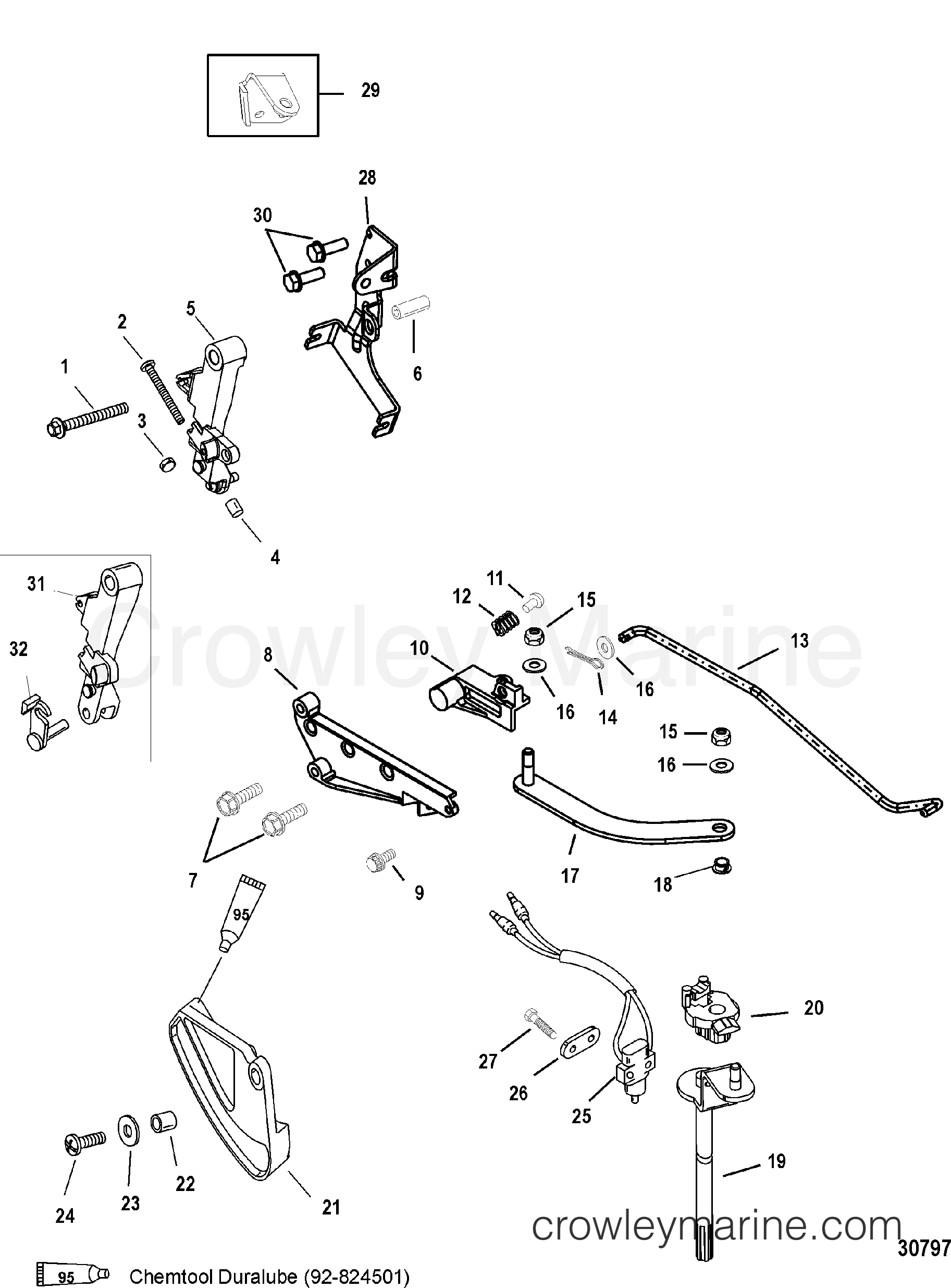 2001 Outboard 60 [ELHPT 4] - 7F60411YB - LINKAGE(HANDLE)