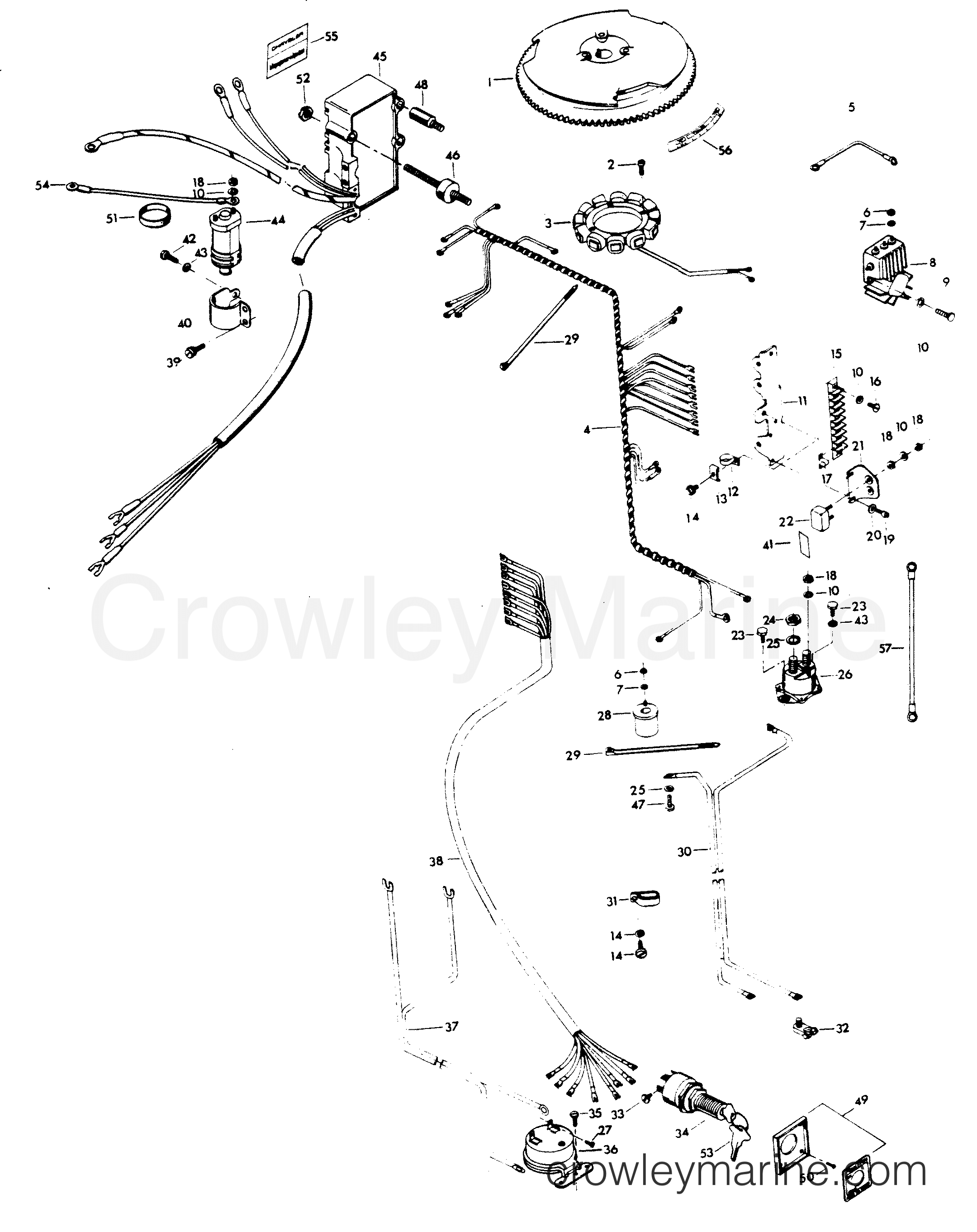 1979 Outboard 115 - H1157H79B - ELECTRICAL COMPONENTS