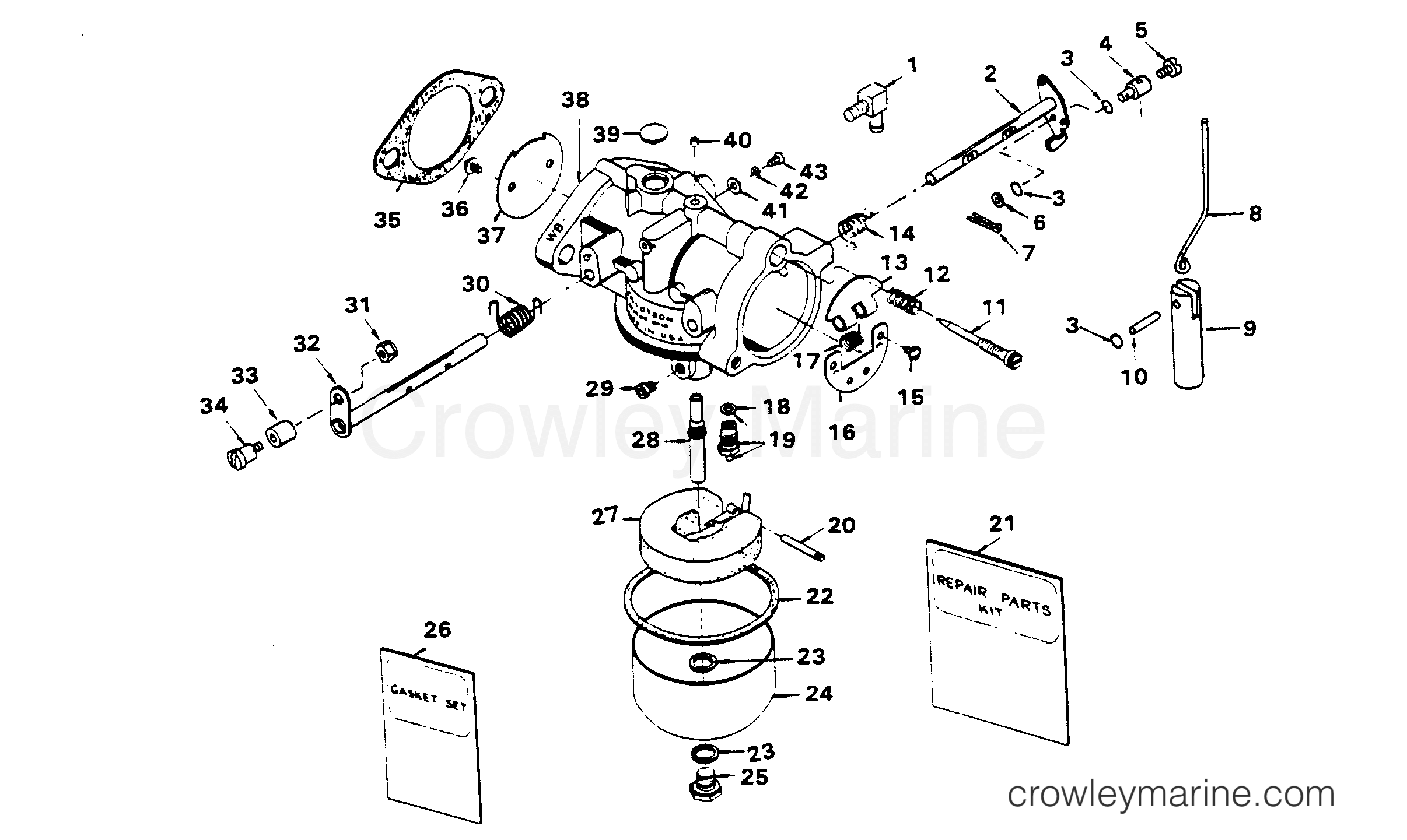1982 Outboard 50 - 507B2B - CARBURETOR