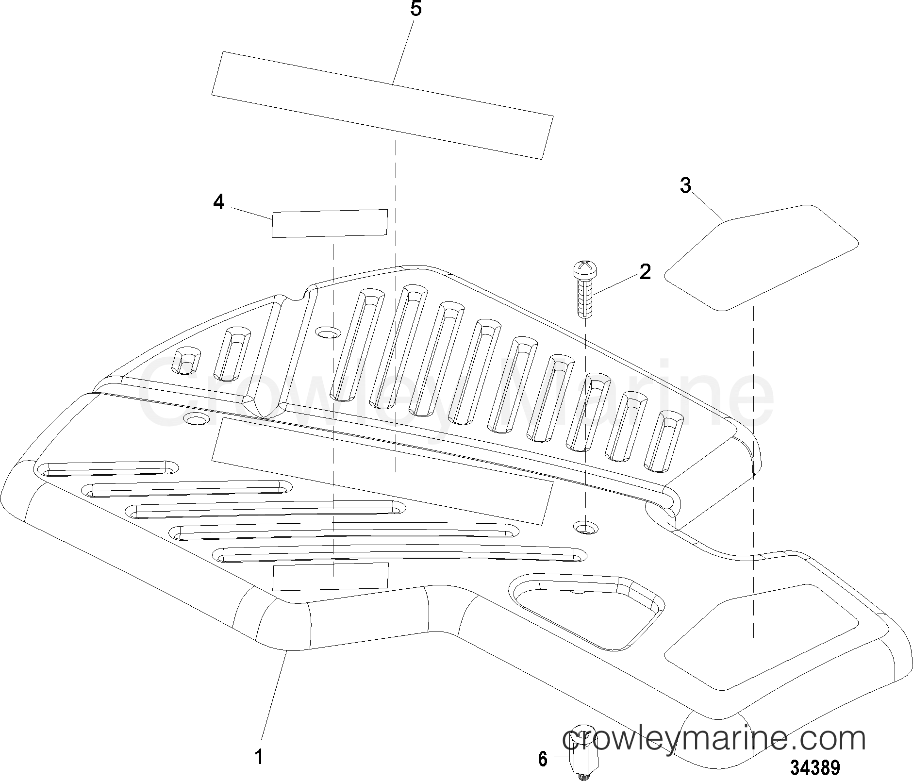 1998 Inboard Engine 8.1L HO [MPI] - 30810263T - ENGINE COVER