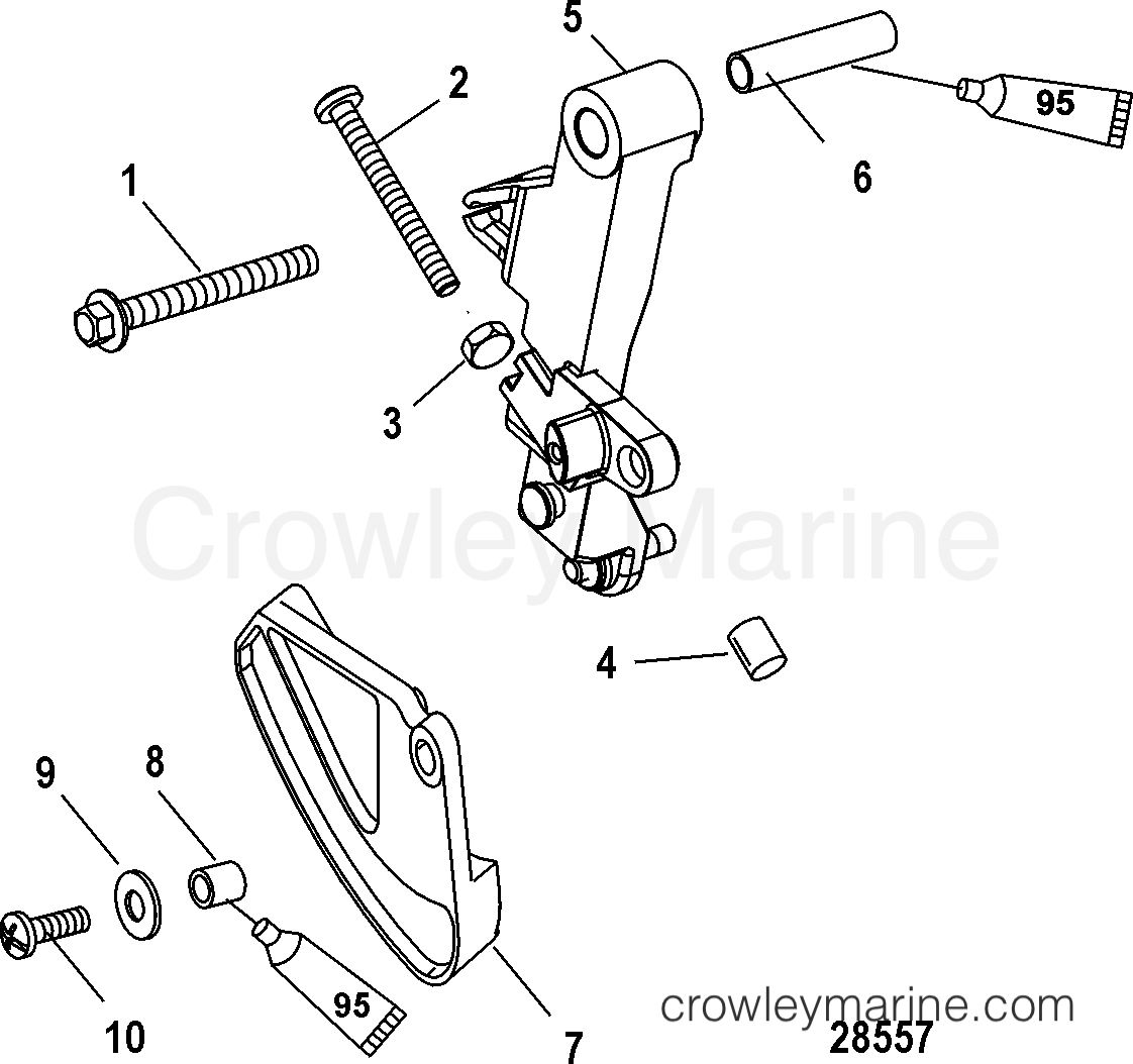 Serial Range Outboard 40 CARB (3 CYL.)(4-STROKE) - 1C018826 & Up - THROTTLE LINKAGE