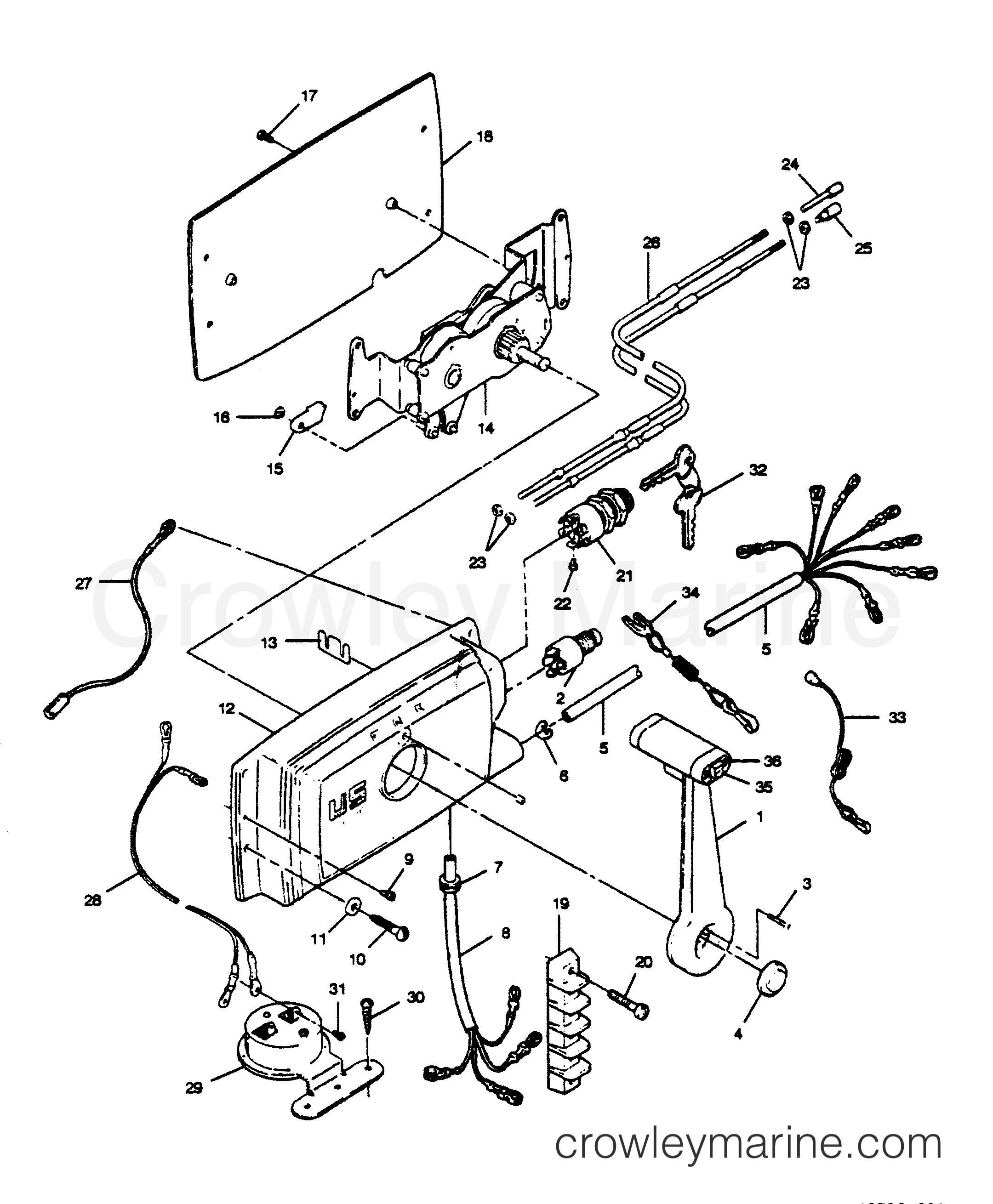 1989 Outboard 125 - 1258V9B [Force] - REMOTE CONTROL