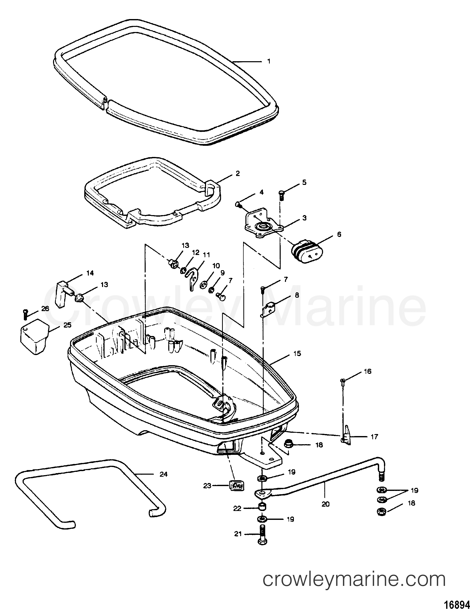 1989 Outboard 35 - H0357D89A [A] - SUPPORT PLATE