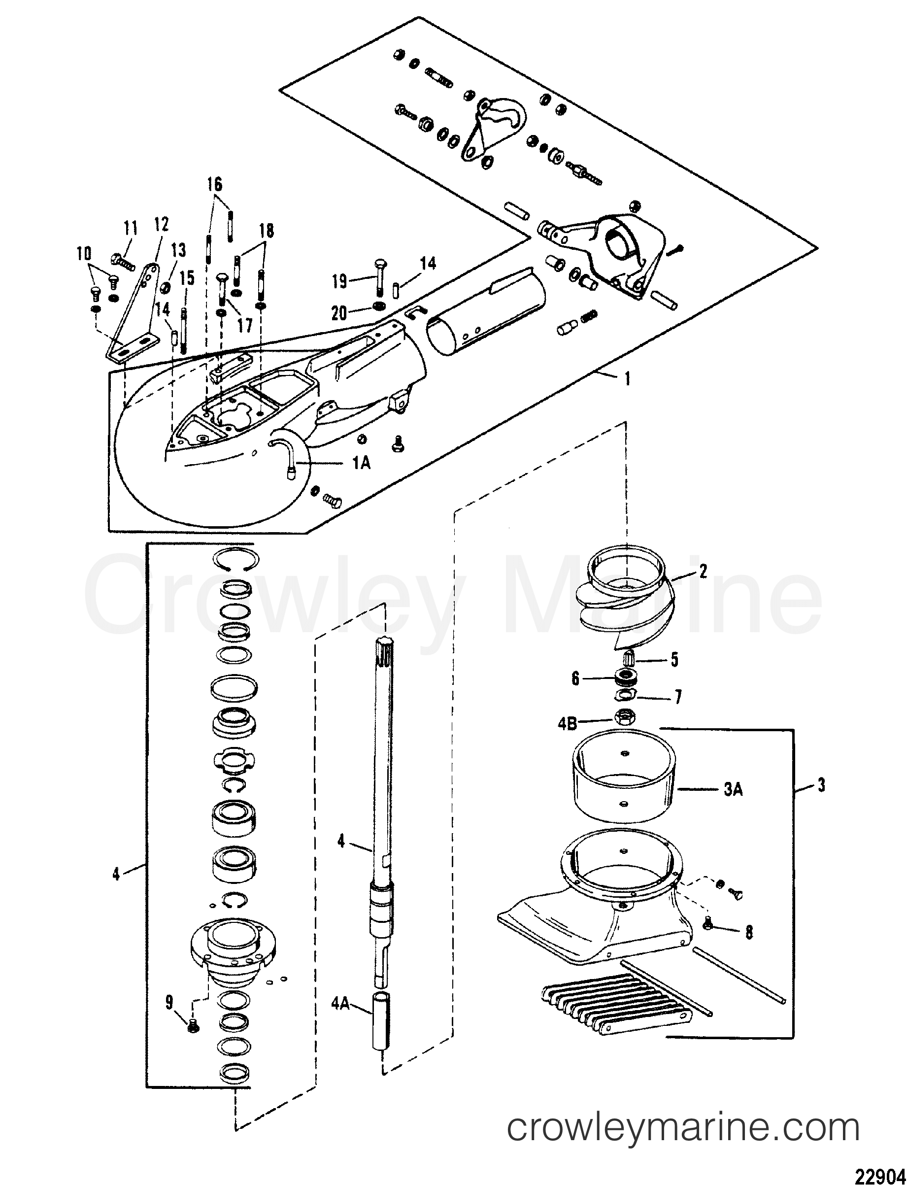 1994 Outboard 150 [JET 105] - 7150472CD - JET PUMP ASSEMBLY