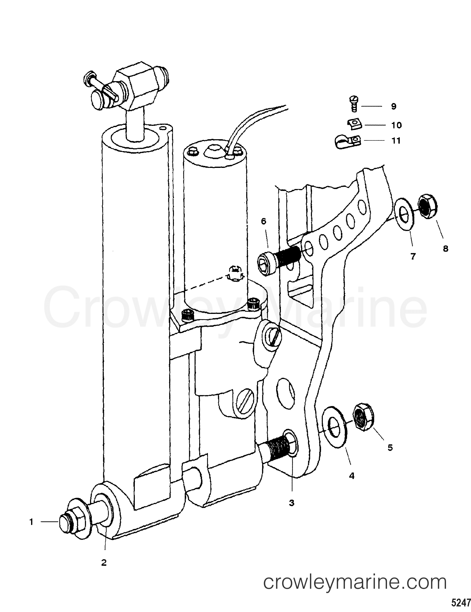 2000 Outboard 40 [M] - 70412070B - POWER TRIM MOUNTING