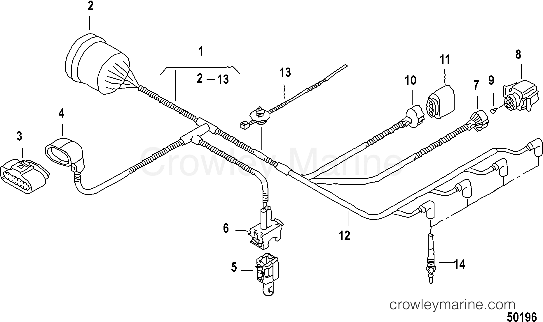 2012 Inboard Engine 1.9L SDI - 3D190002D - WIRING HARNESS, ENGINE INJECTION PUMP