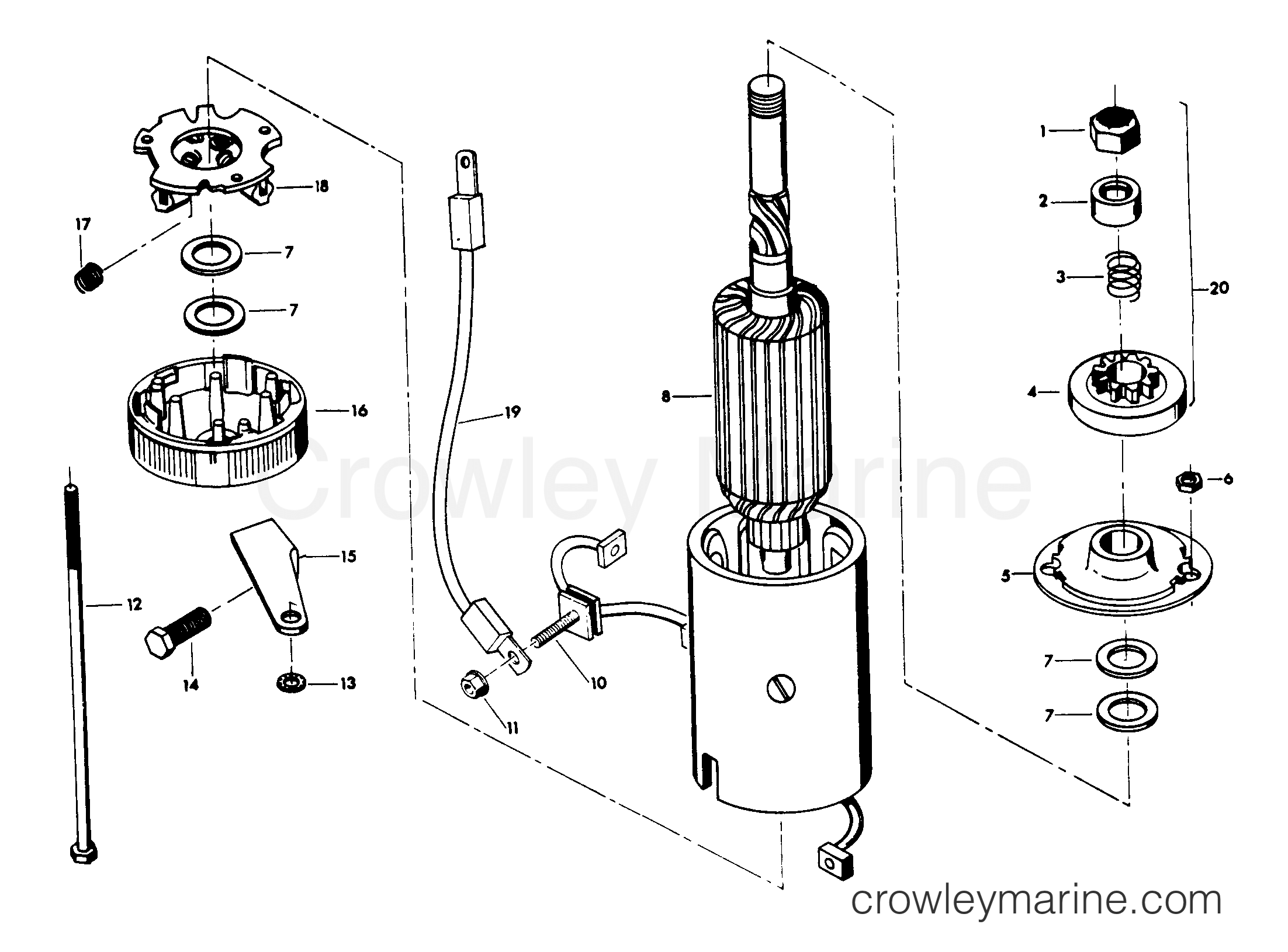 1979 Outboard 70 - H0709B79A - ELECTRIC STARTER