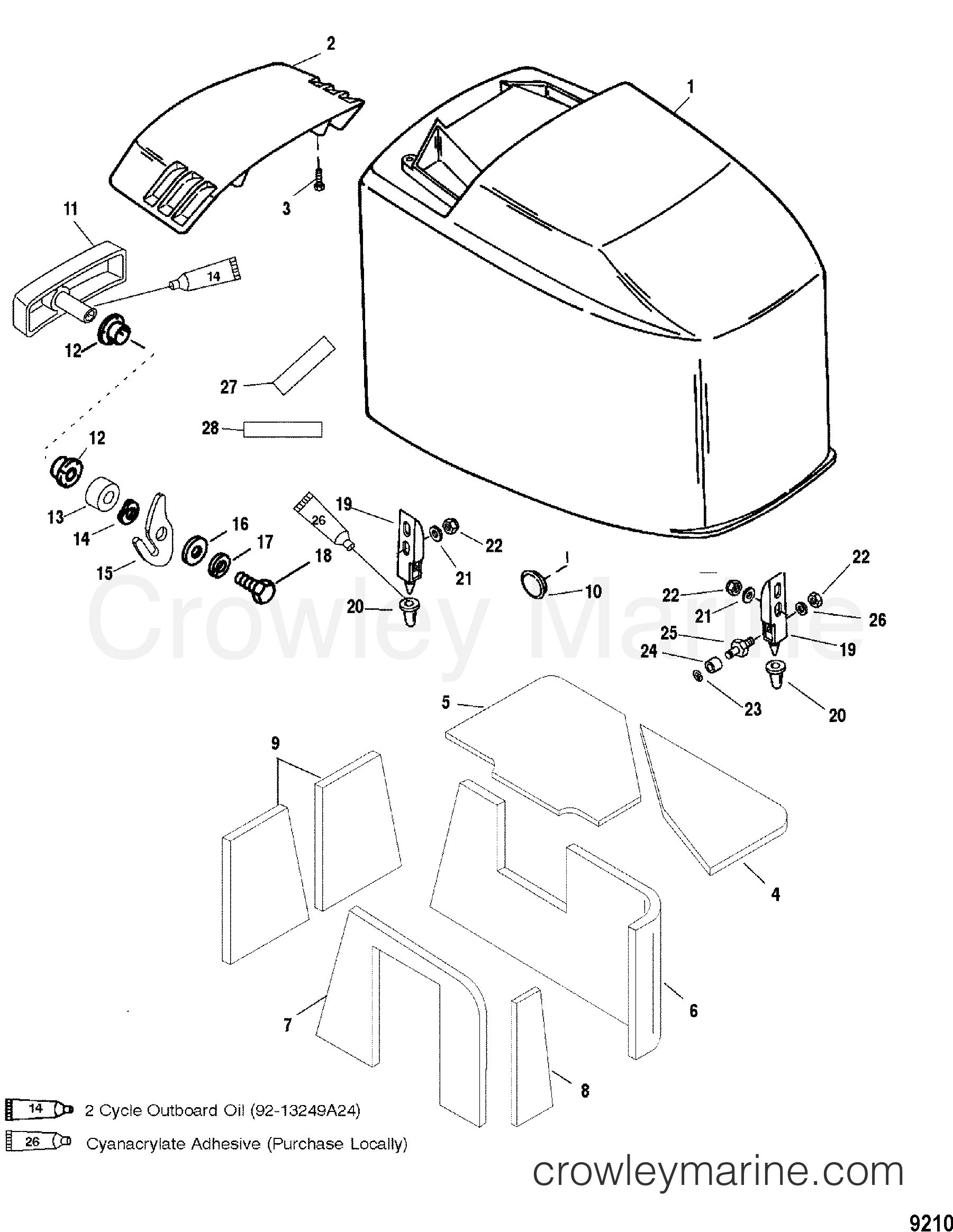 2000 Outboard 115DFI [EXLPTO] - 7115483JD - TOP COWL