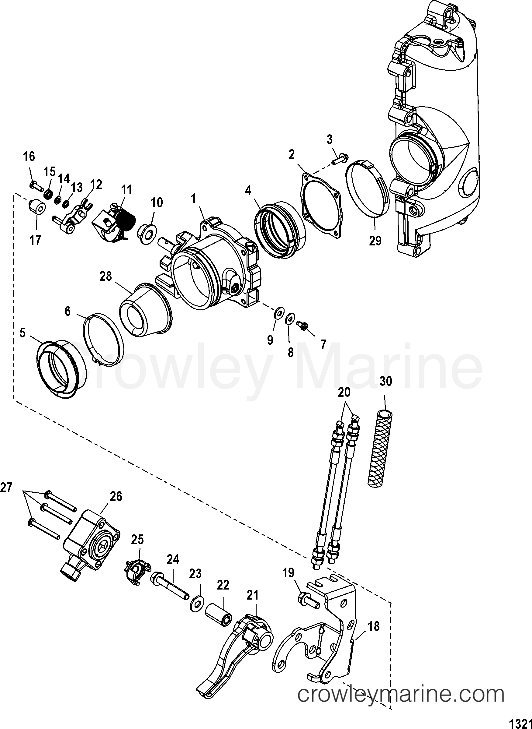 2004 Outboard 115DFI [EXLPTO SW] - 7115D83RY - THROTTLE BODY
