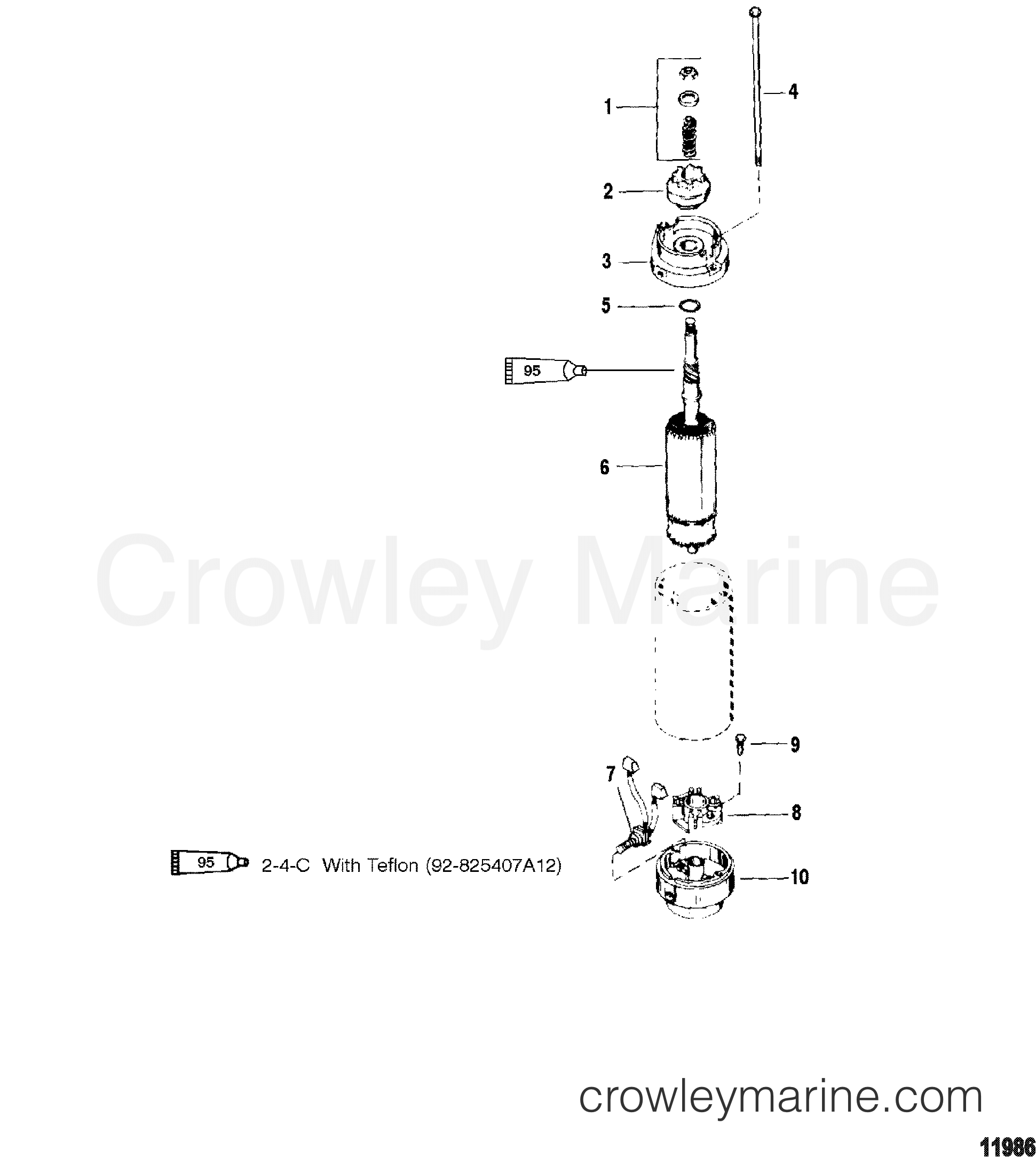 1997 Outboard 200 [JET 140] - 7200472FD - STARTER MOTOR
