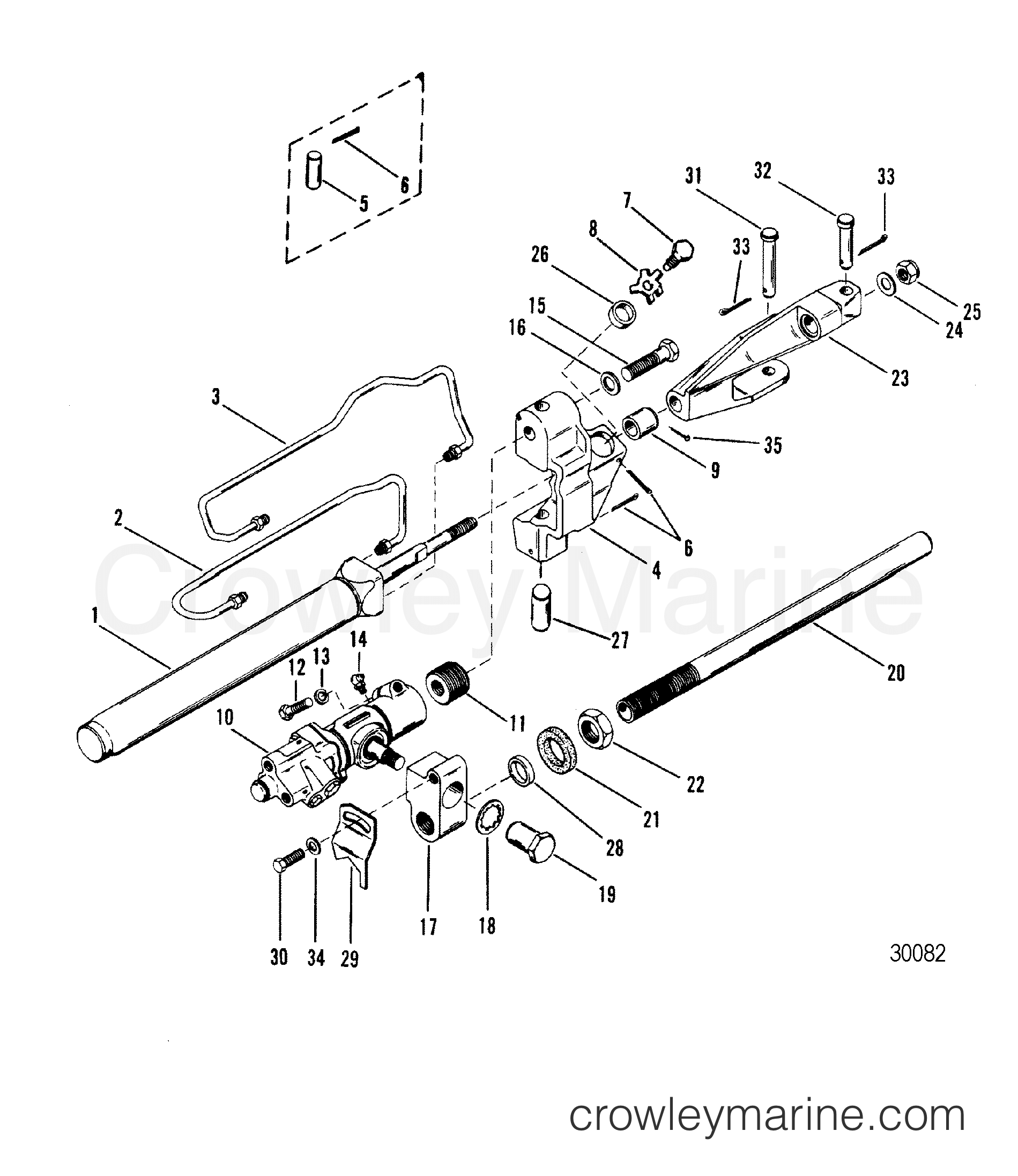 POWER STEERING COMPONENTS - 1983 Stern Drive MC1 00019003