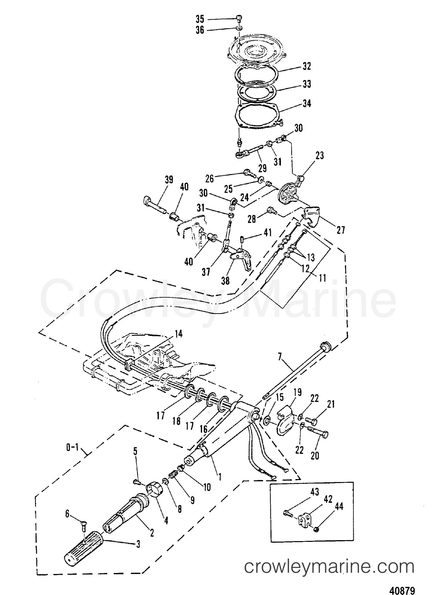 1980 Outboard 30 [M] - 7030300 - STEERING HANDLE